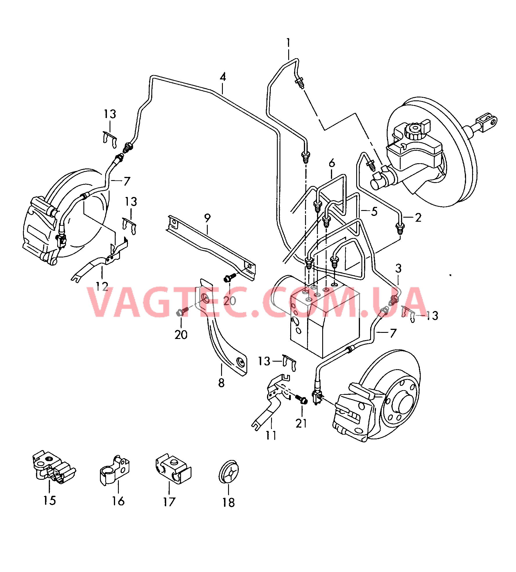 Тормозная трубка Тормозной шланг  для AUDI Q3 2017