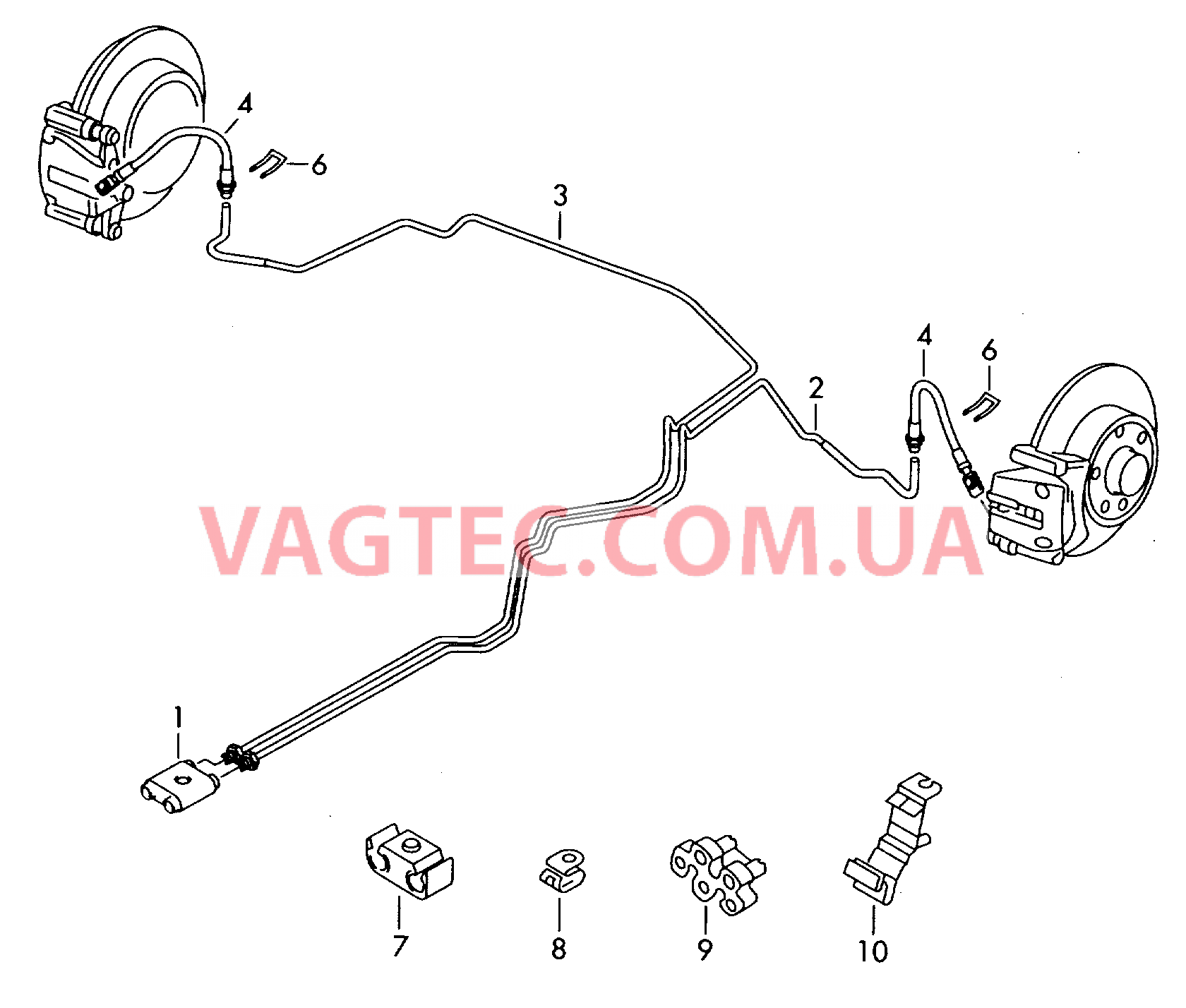 Тормозная трубка Тормозной шланг  для VOLKSWAGEN Tiguan 2017