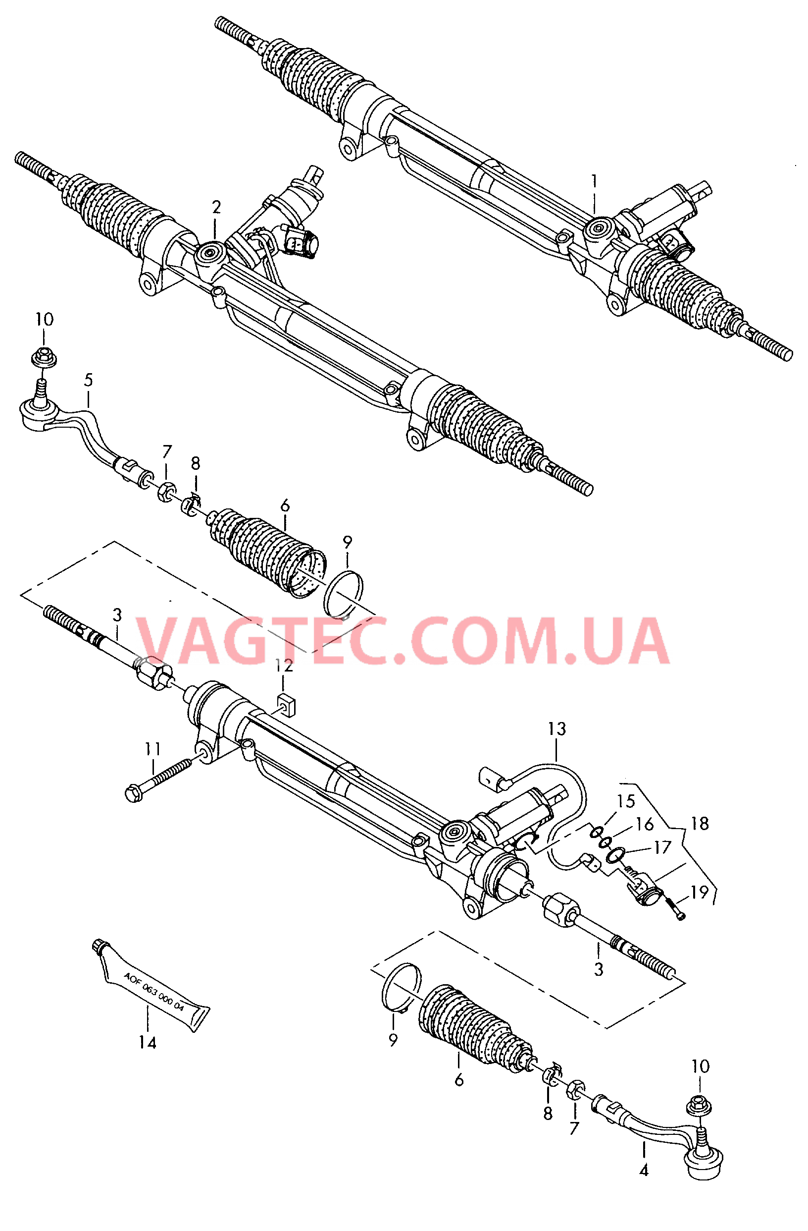 Рулевой механизм  для AUDI A4AR 2016