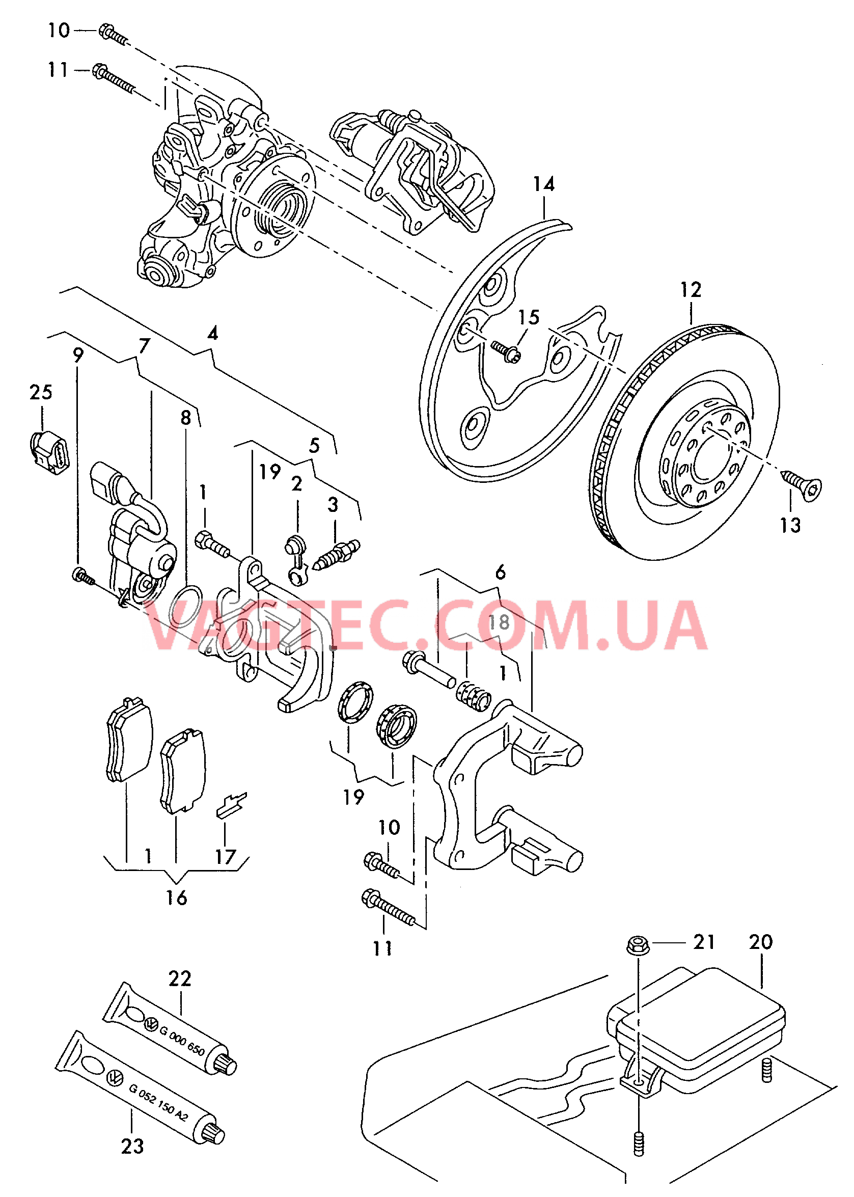 Торм. мех. с плав. суппортом Тормозной диск (вентилир.)  для AUDI RS5 2014