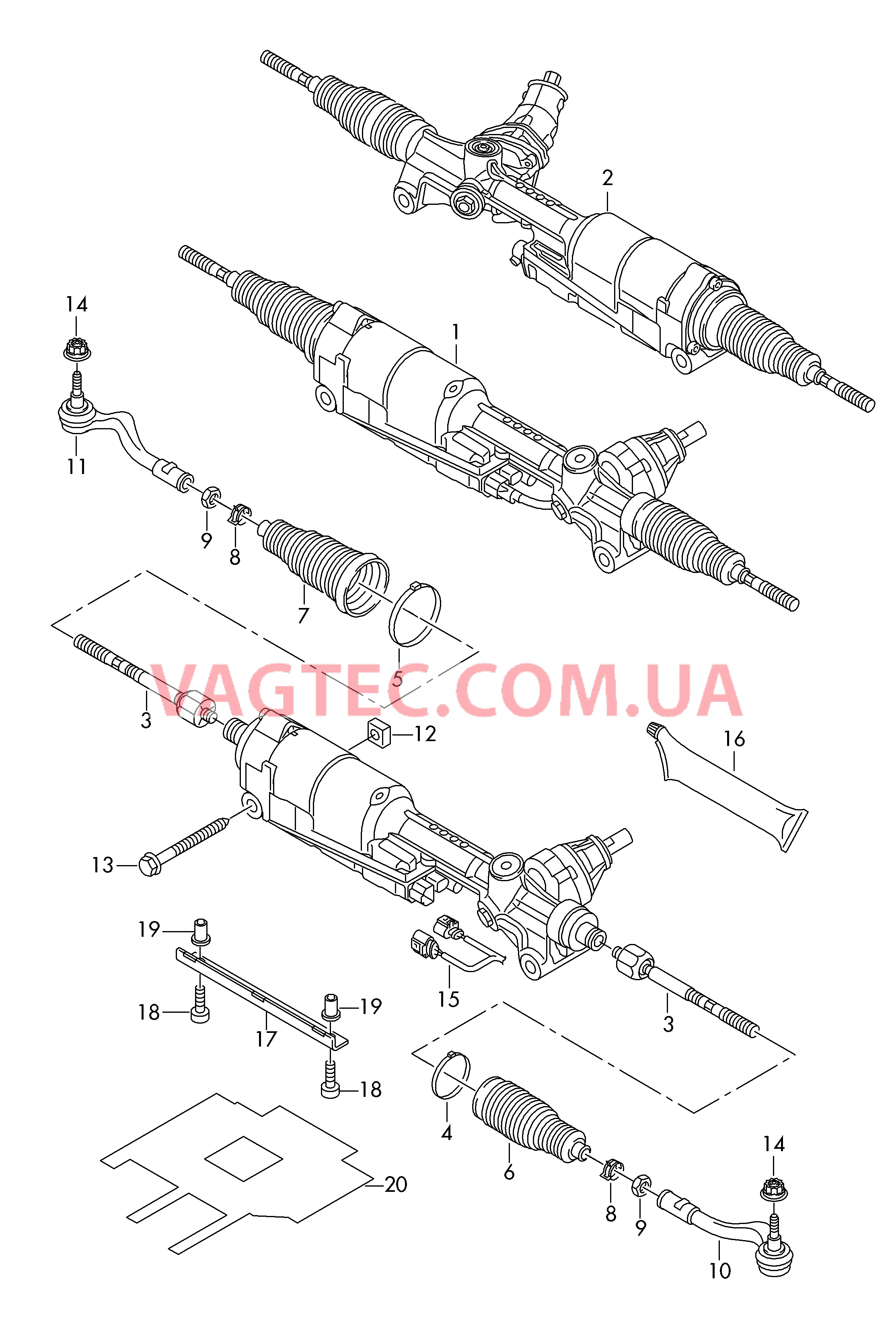 Рулевой механизм  для AUDI A6Q 2011-1