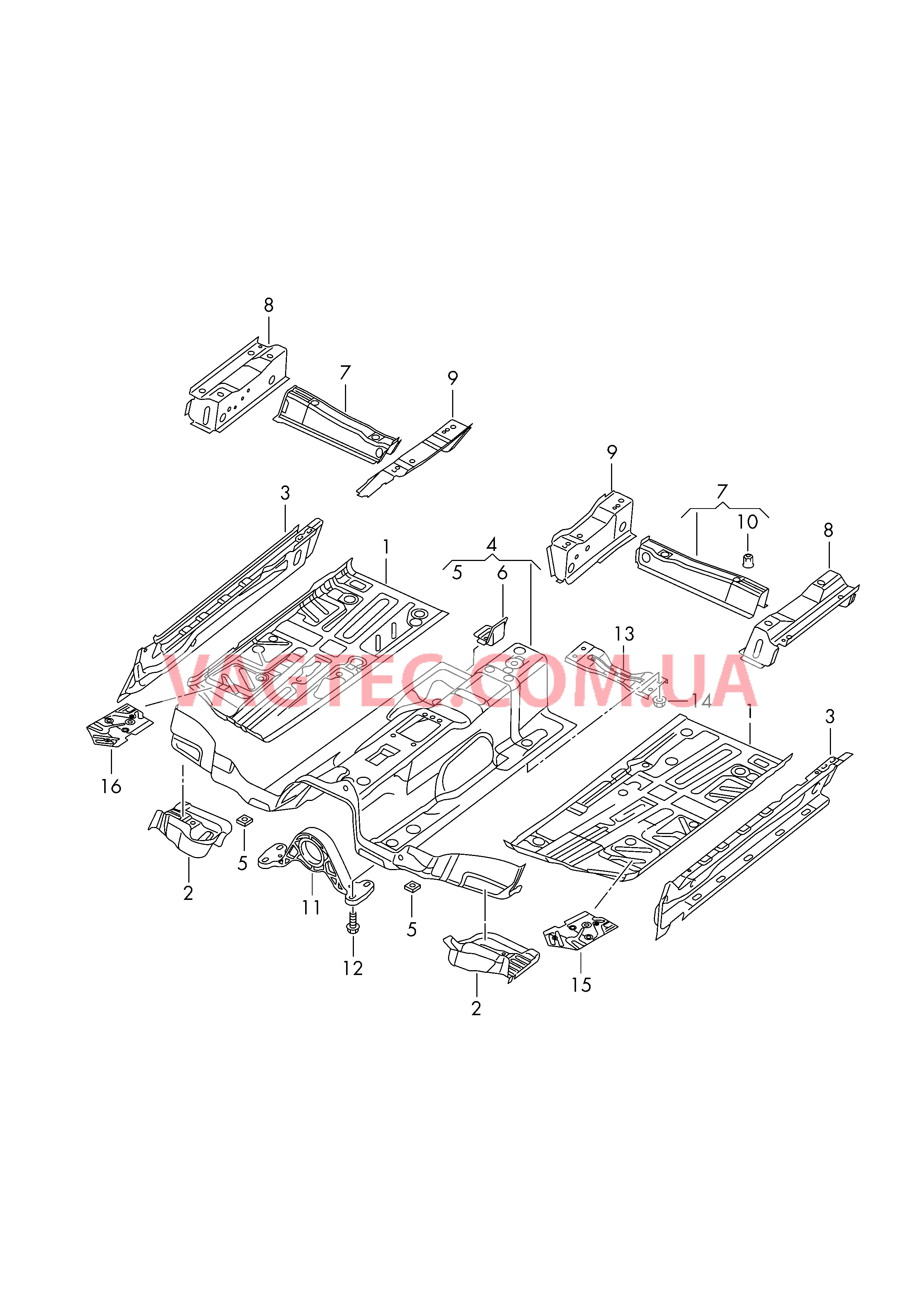 Панель пола  для AUDI RSQ3 2014