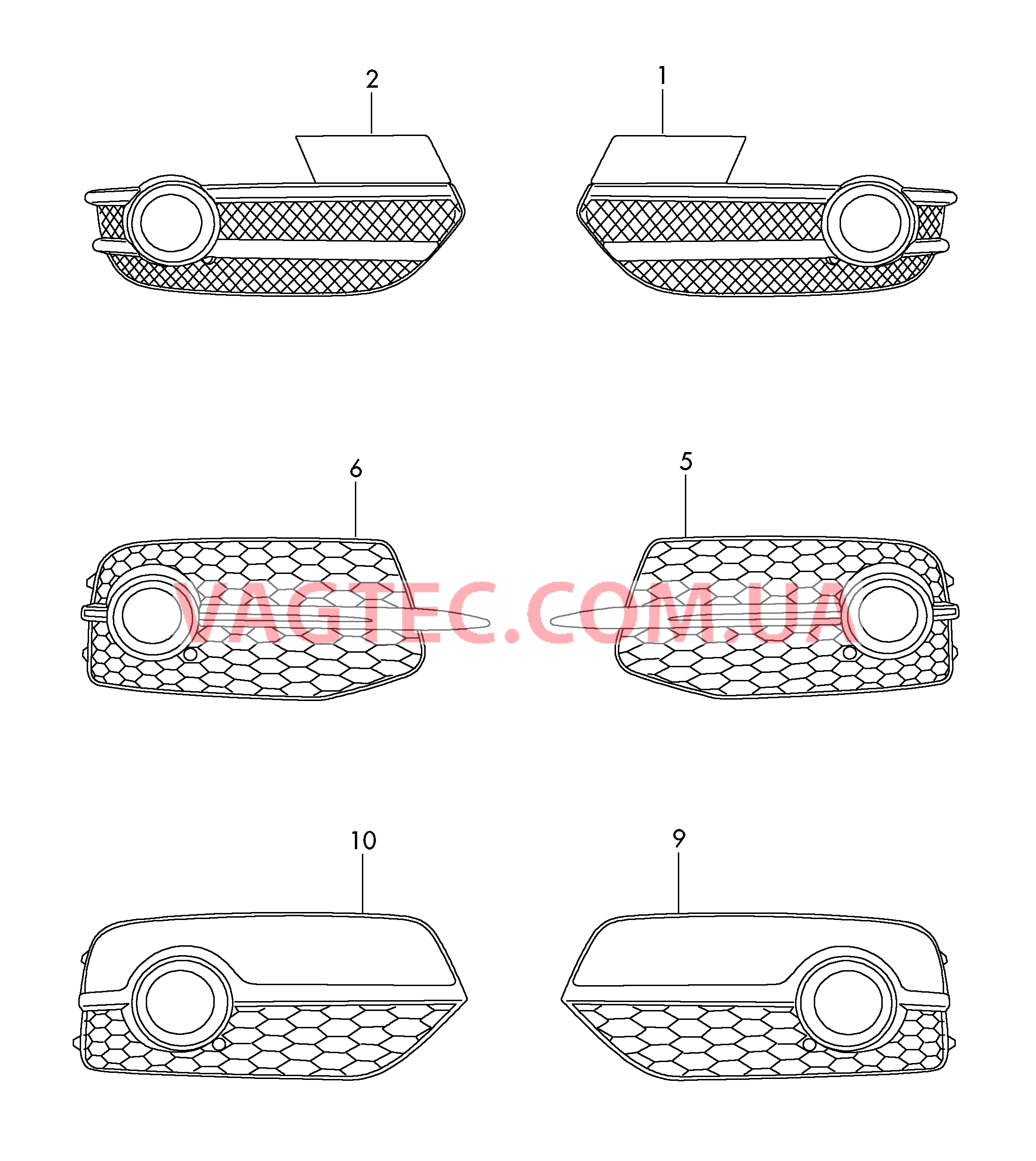 Решетка, воздухонаправляющая  для AUDI Q3 2013