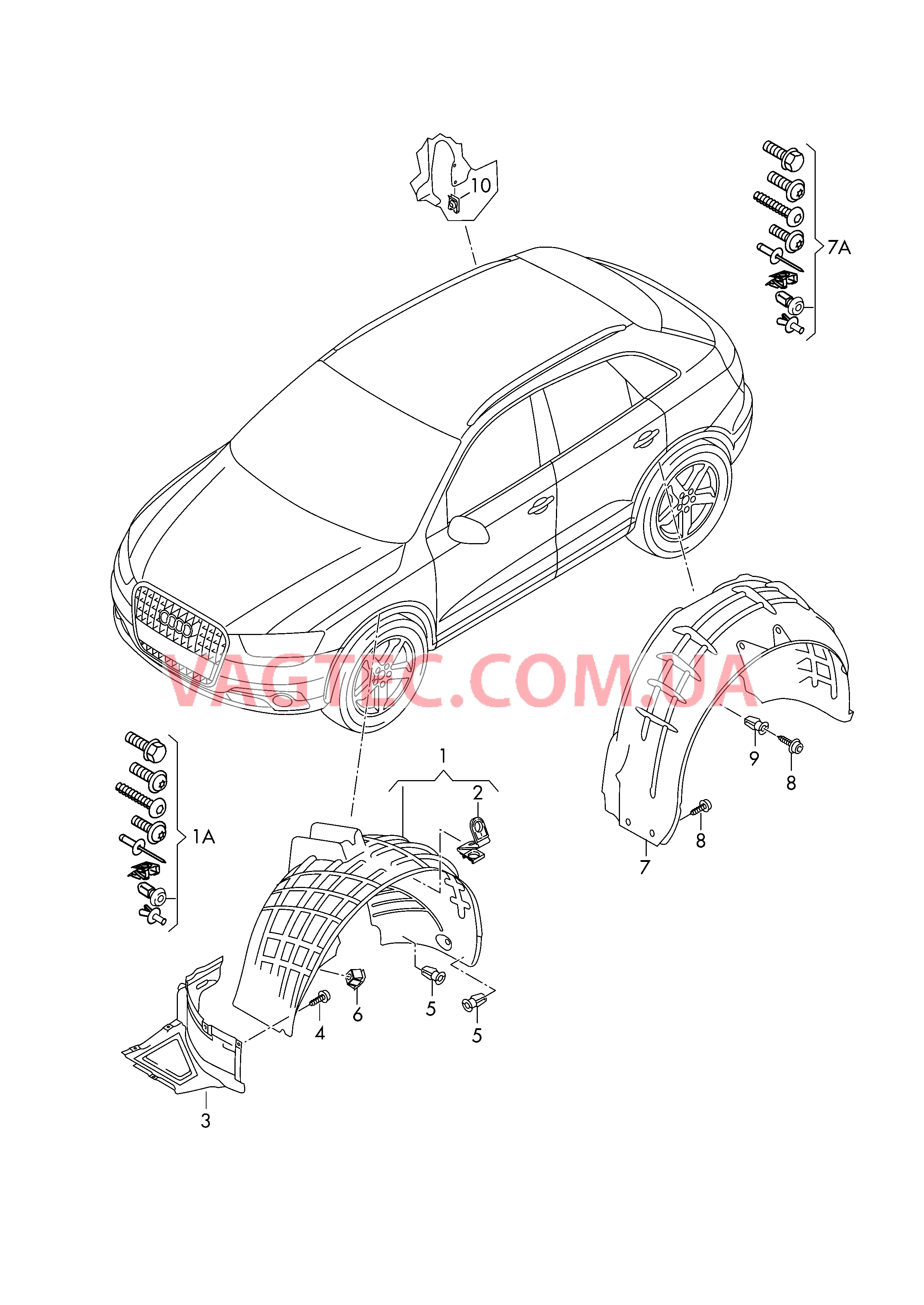 Локер колесной арки  для AUDI Q3 2017