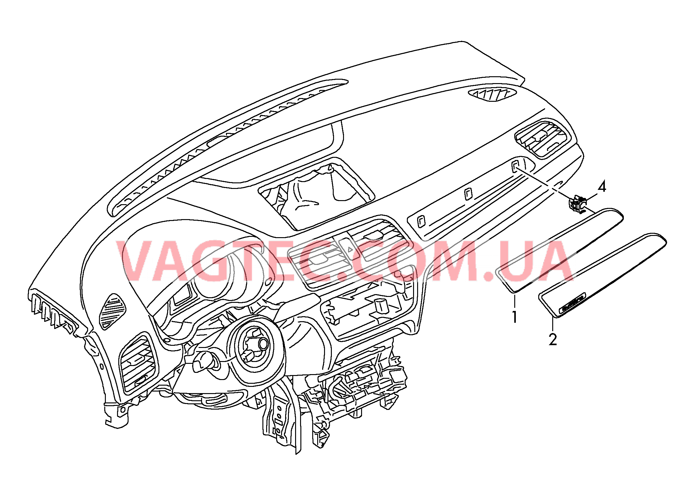 Декор. накладка передн. панели  для AUDI Q3 2015