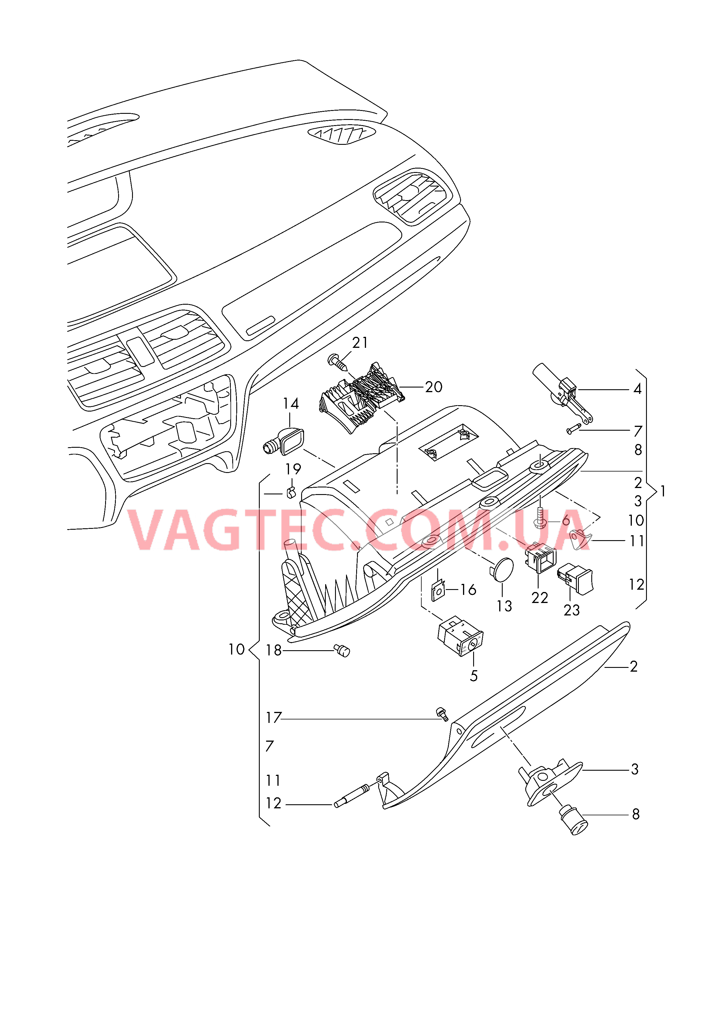 Вещевой ящик  для AUDI RSQ3 2014