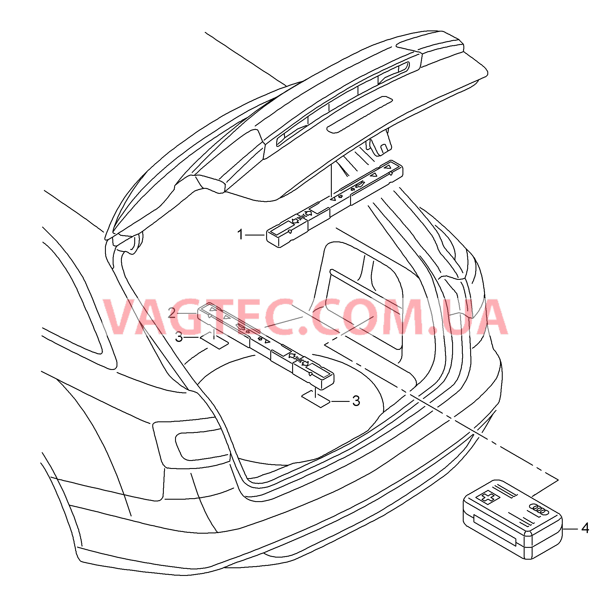 Знак аварийной остановки Аптечка в сумке  для AUDI RS6 2015