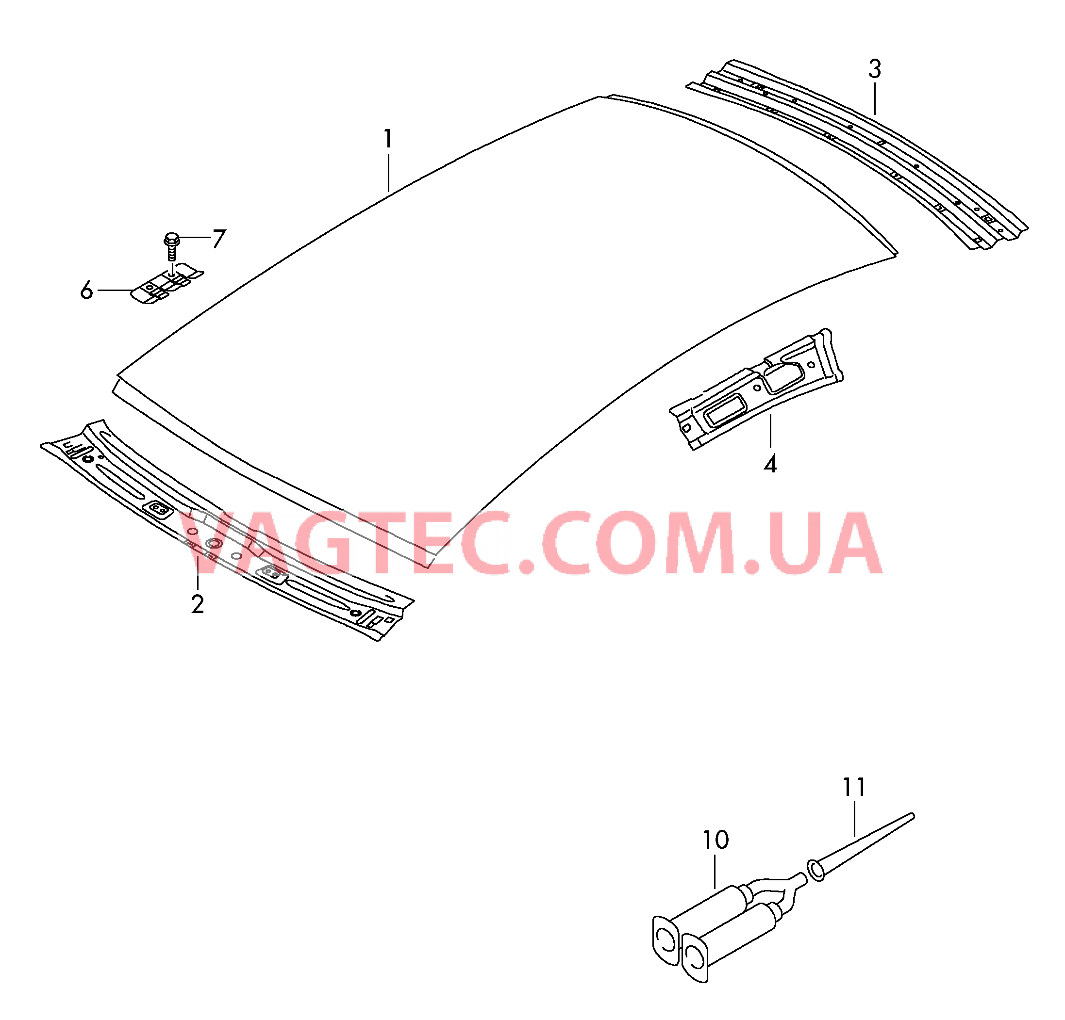 Крыша  для AUDI A4Q 2010