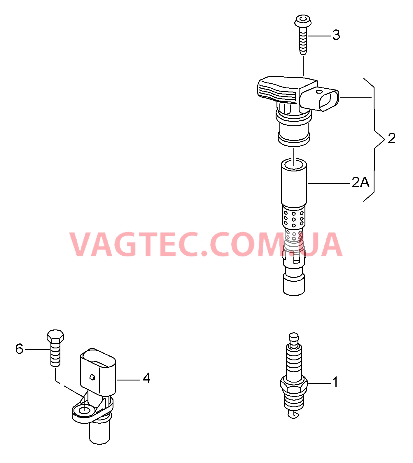 Cвеча зажигания Катушка зажигания Датчик импульсов  для AUDI RSQ3 2016