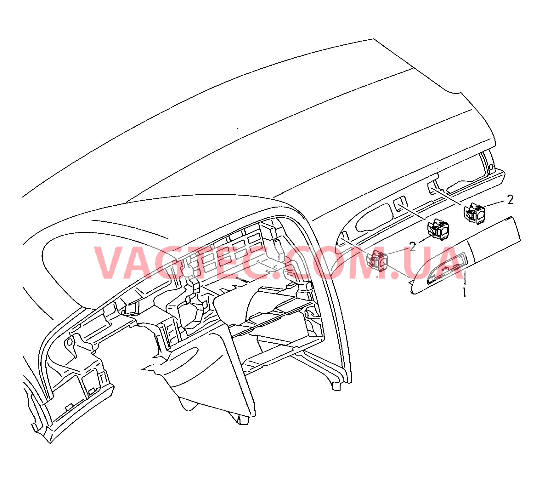 Накладка Панель приборов  для AUDI A4 2008-1