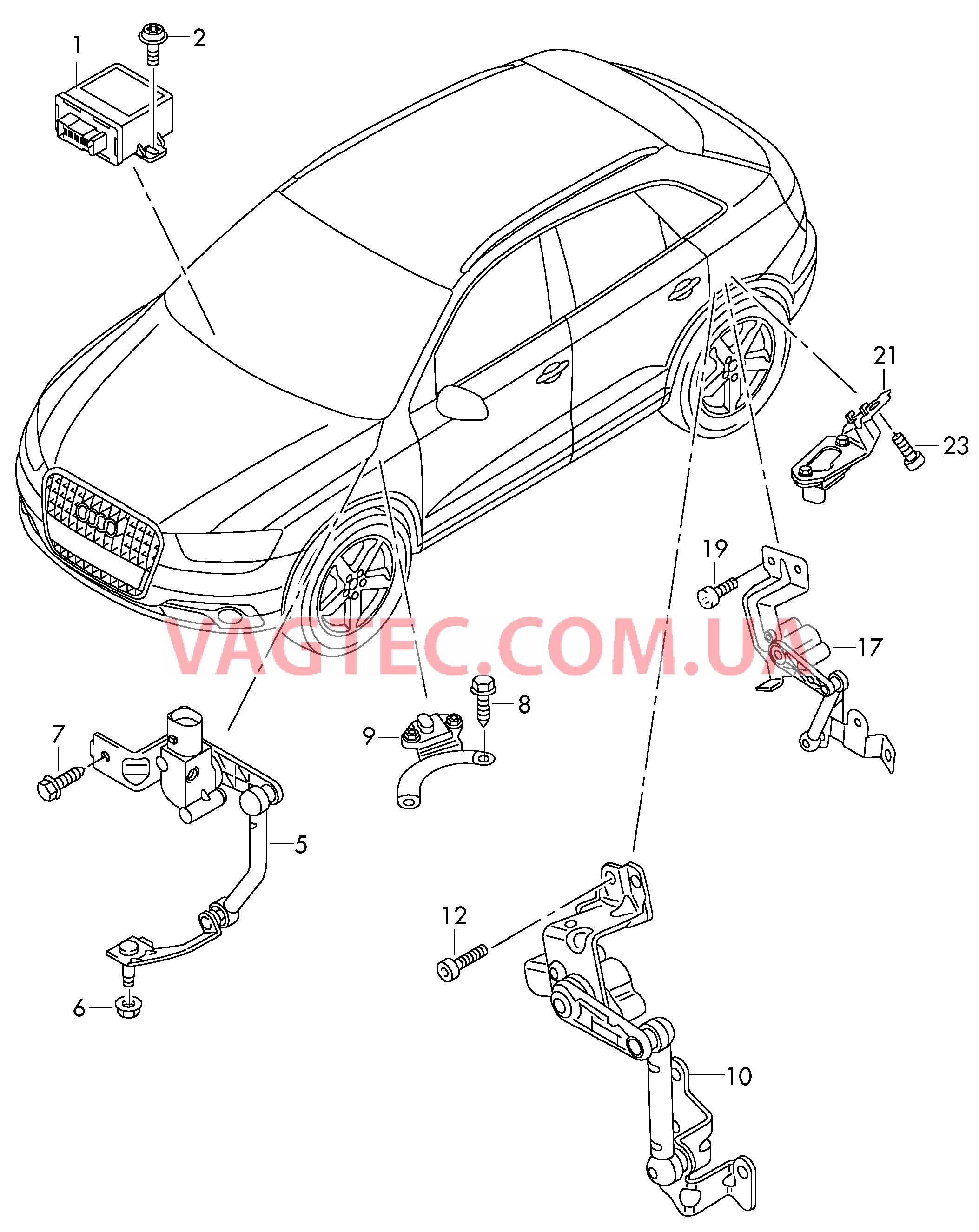 Корректор фар  для AUDI Q3 2018