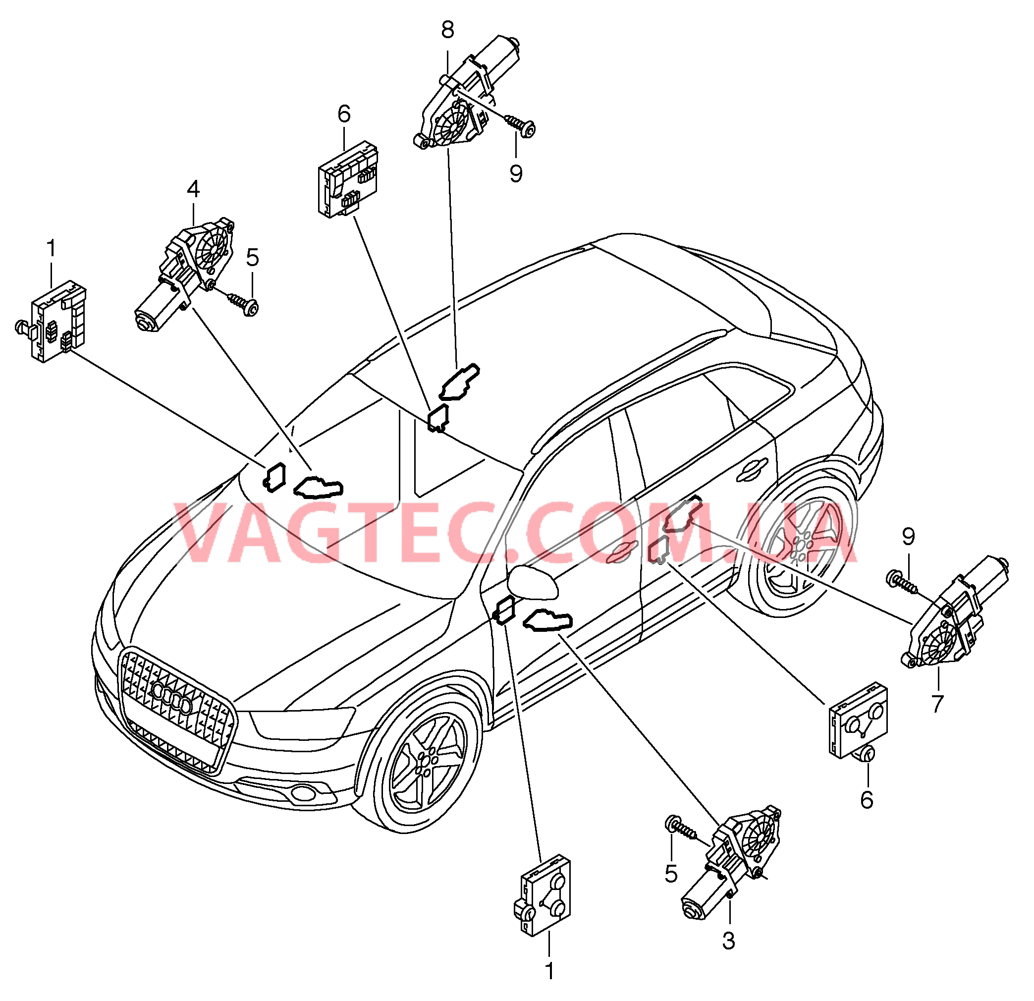 БУ двери Эл.двигатель стеклоподъёмника  для AUDI Q3 2015