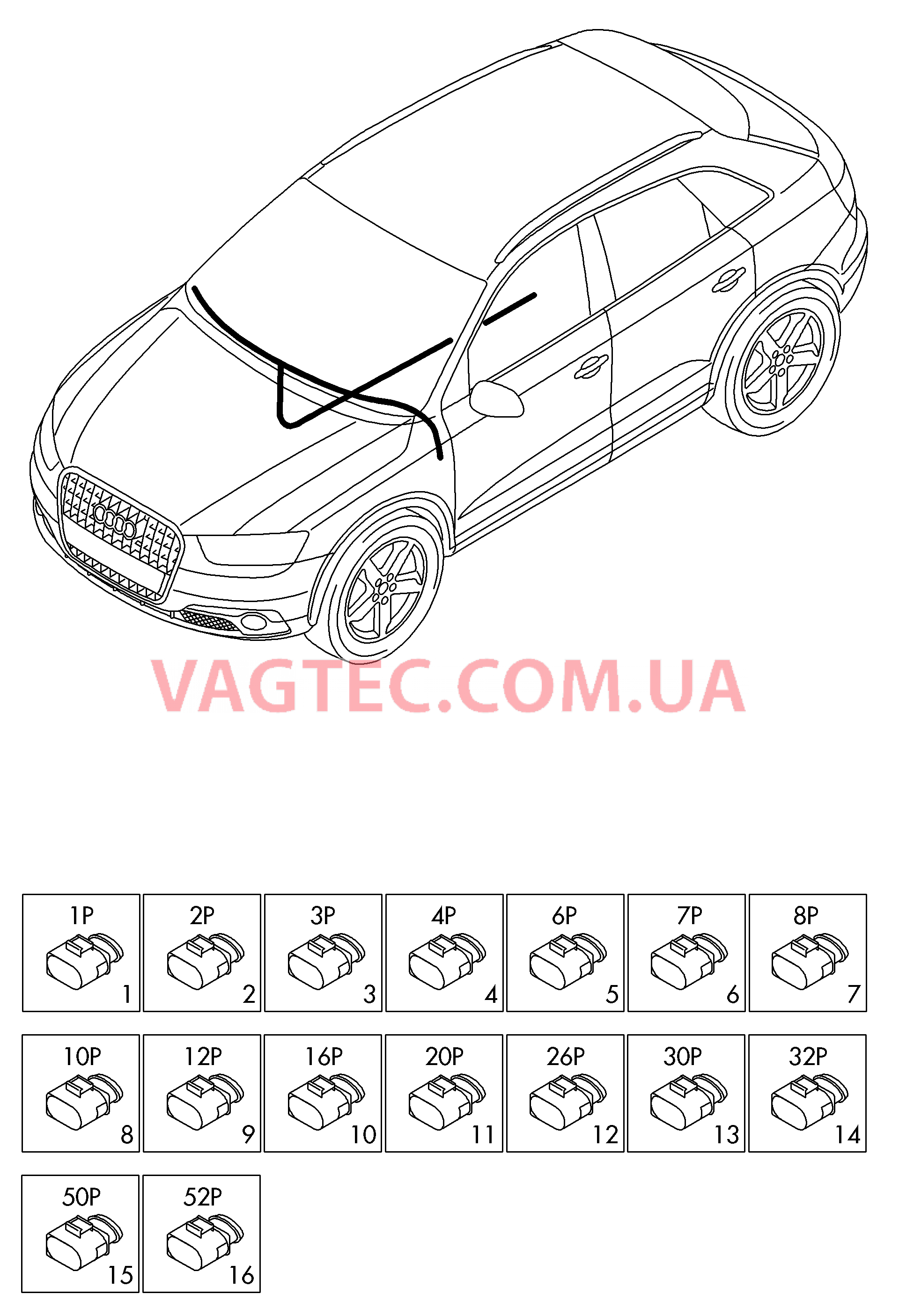 Детали не в сборе Жгут проводов для салона                       Область:  для AUDI Q3 2017