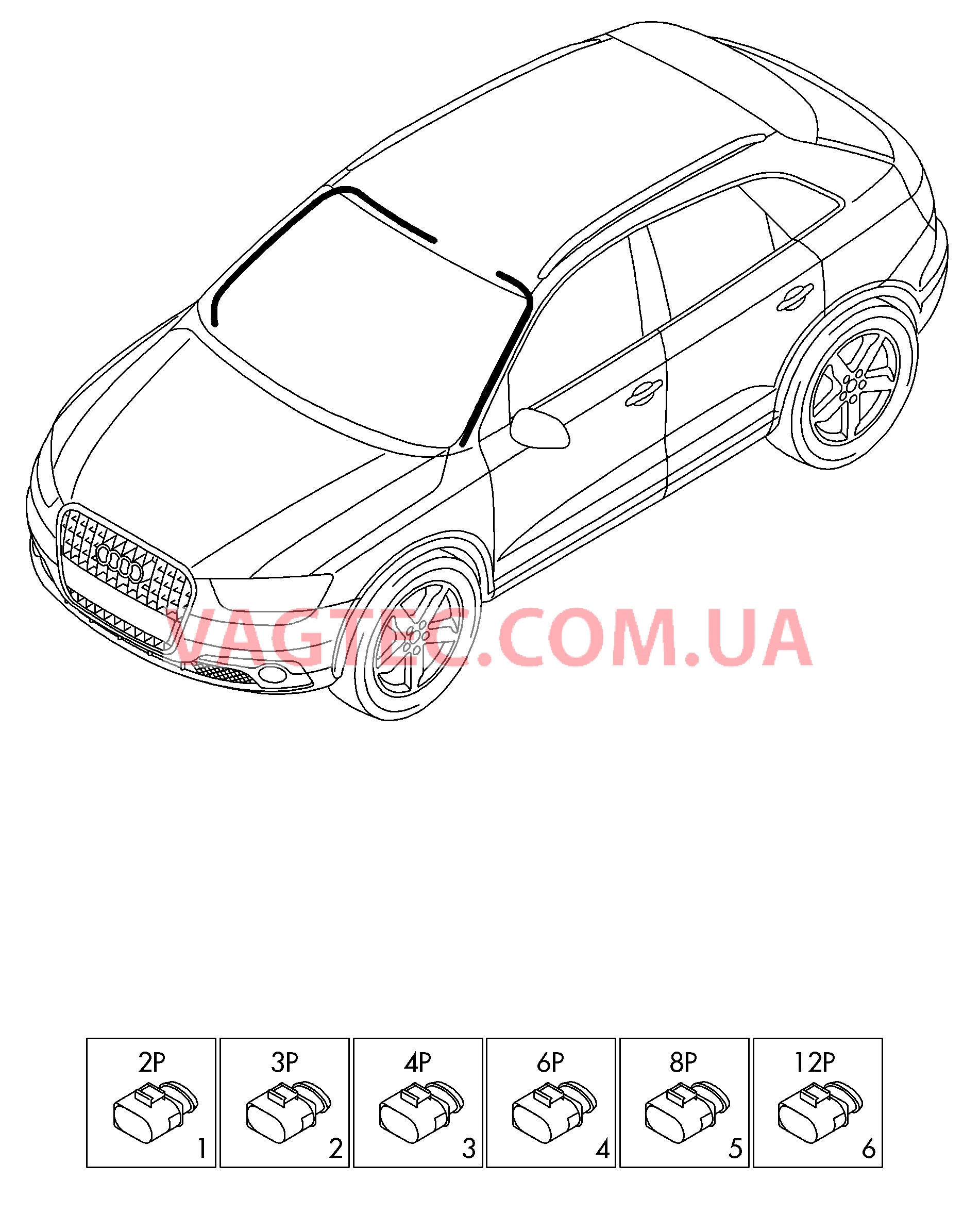 Детали не в сборе Жгут проводов для салона                       Область:  для AUDI RSQ3 2016