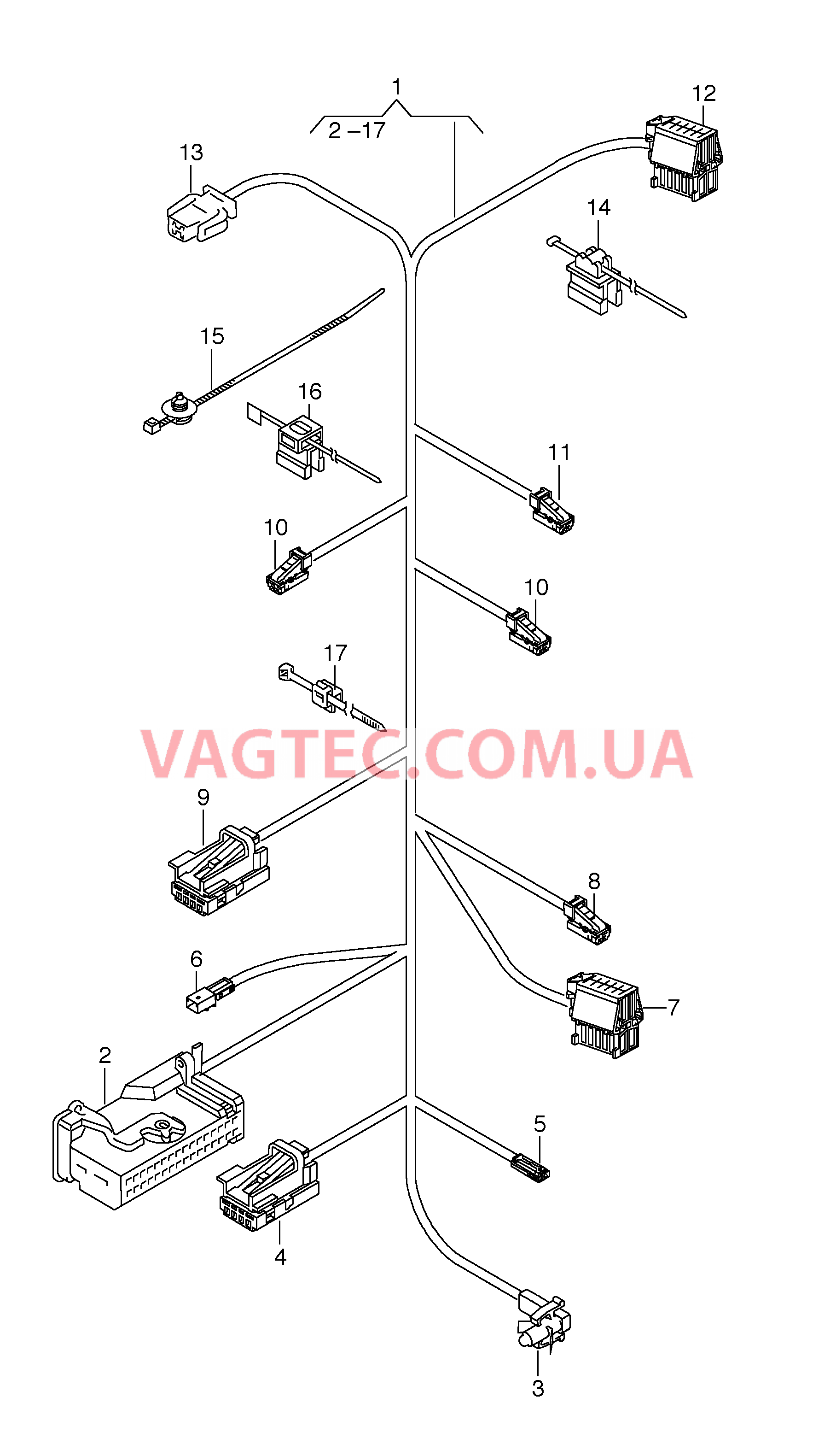 Жгут проводов для обшивки двери  Детали не в сборе  для AUDI Q3 2014