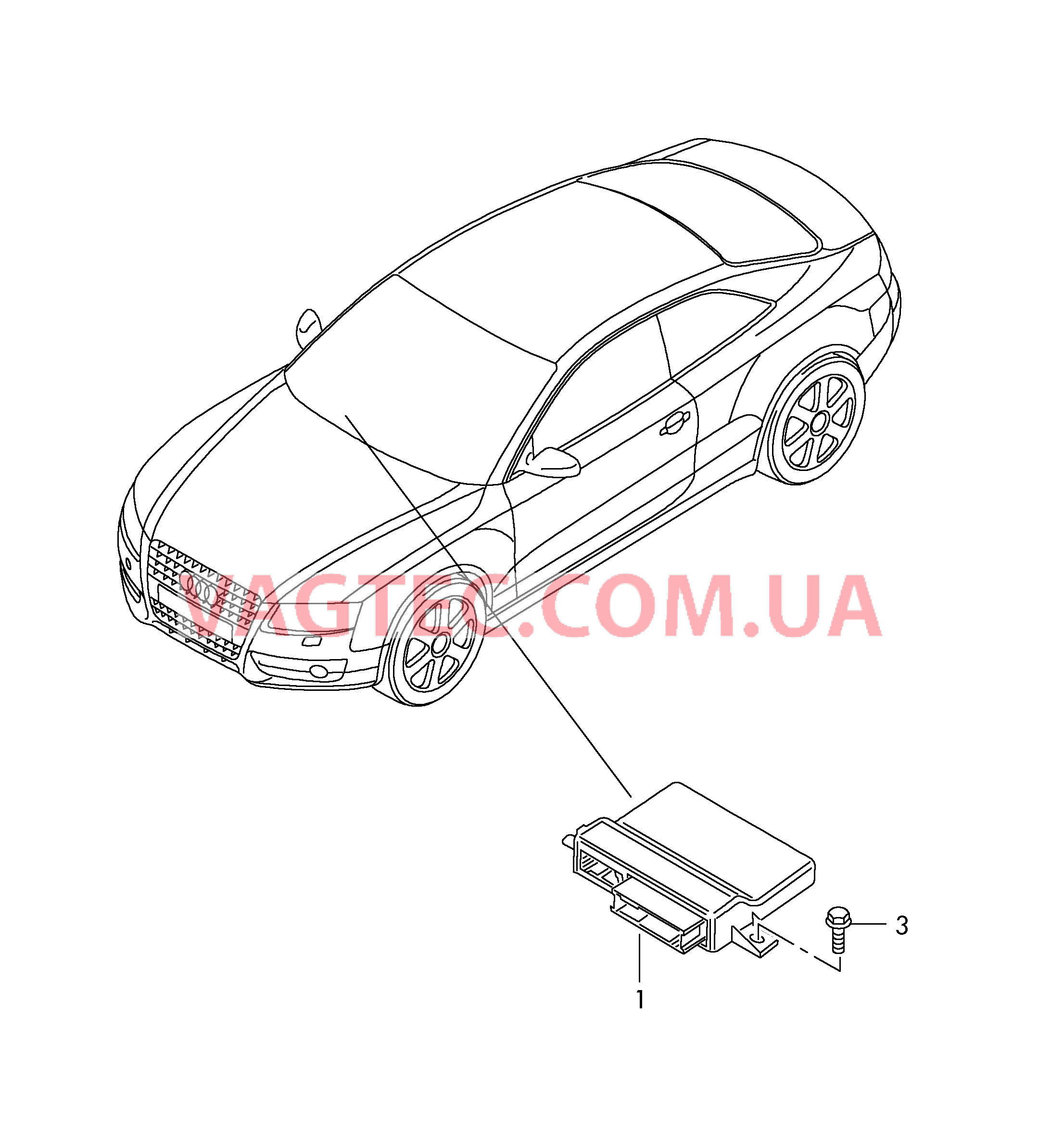 Диагностический интерфейс шин данных  для AUDI RS5 2014