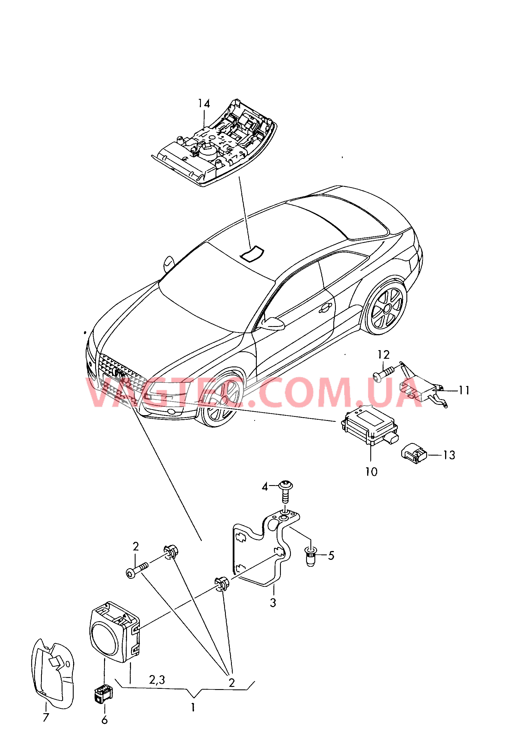 БУ системы открывания ворот гаража   D             >> -    MJ 2012 для AUDI A4AR 2011