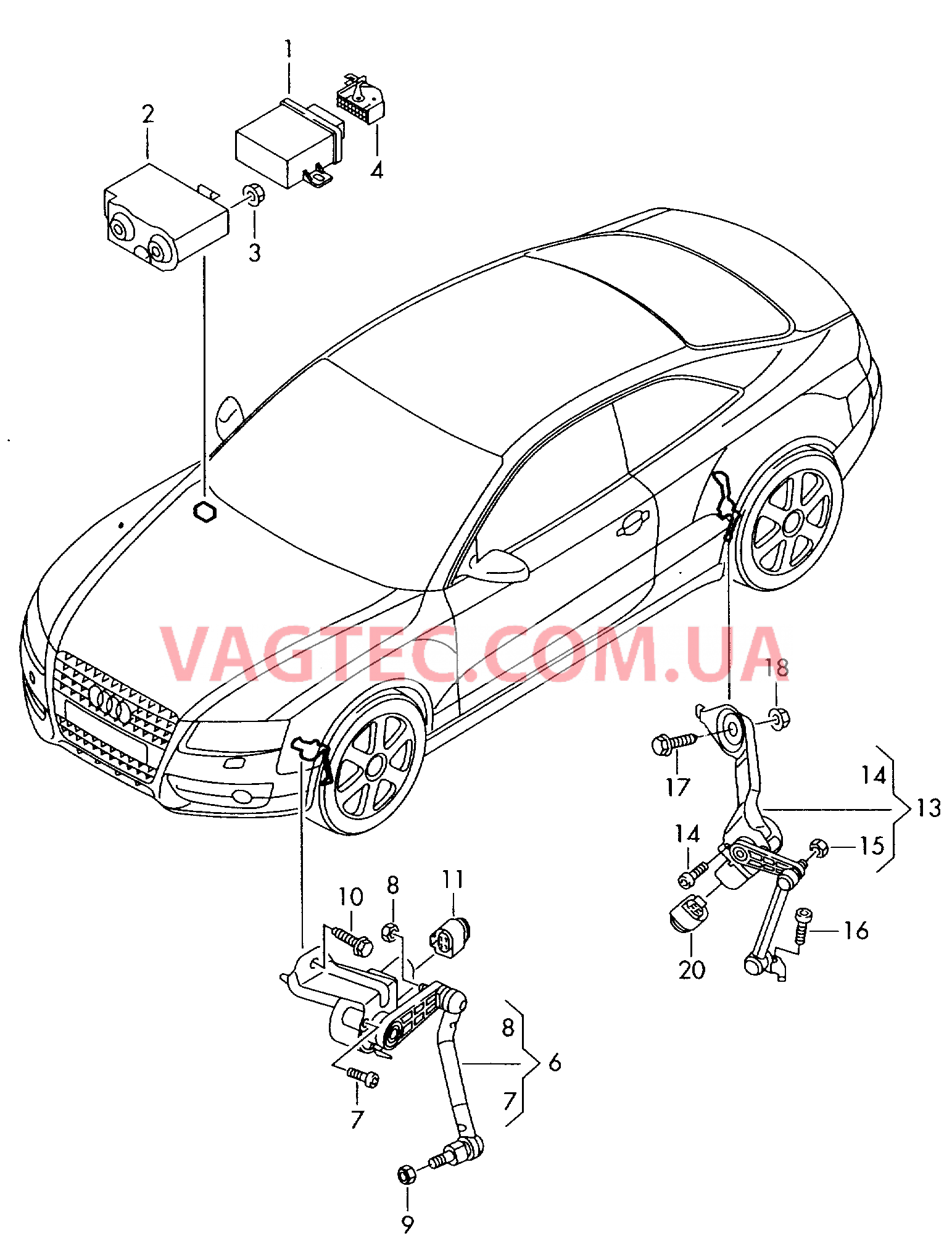 Корректор фар  D             >> -    MJ 2012 для AUDI A4AR 2013