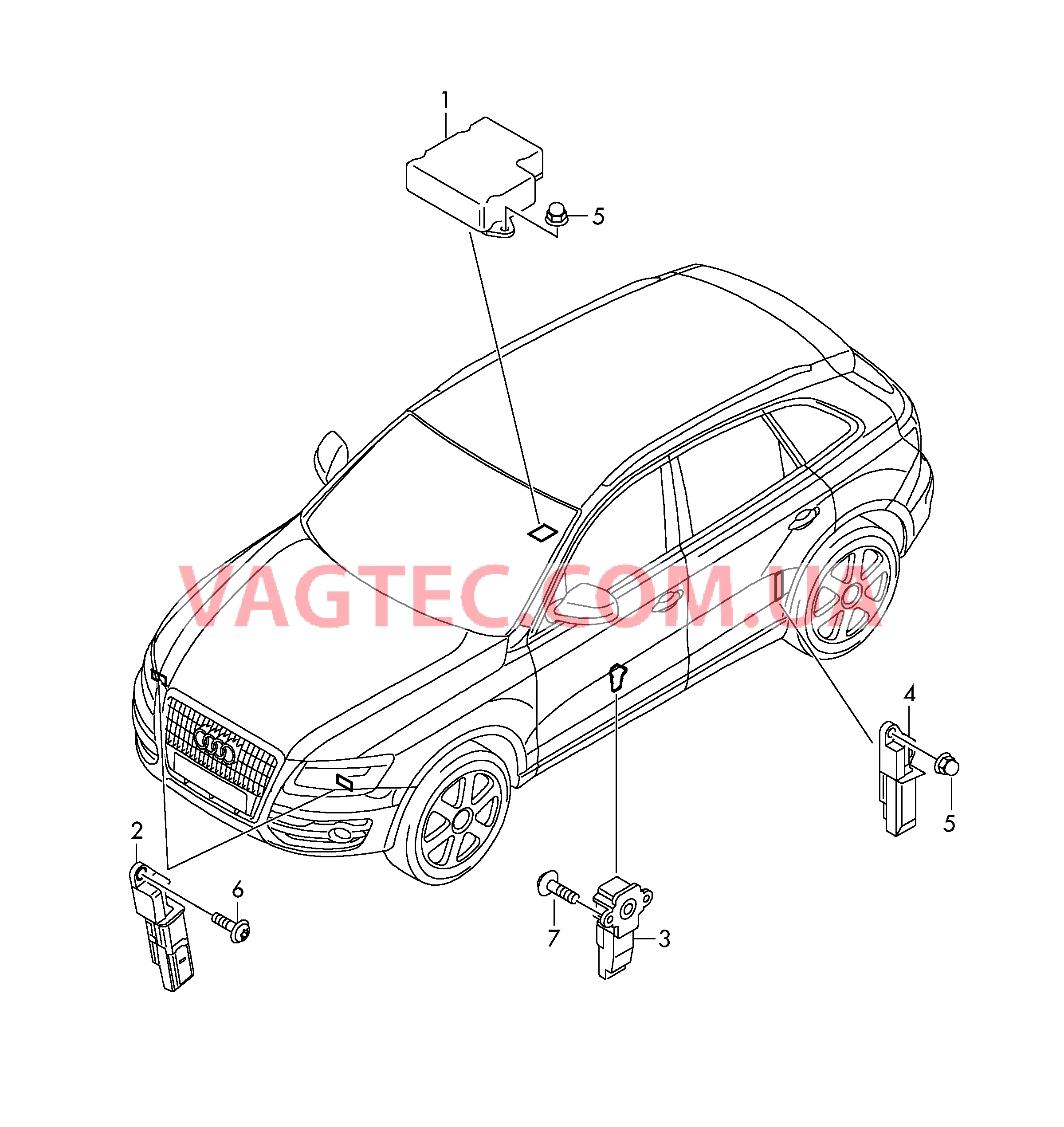 Электродетали для подуш.безоп.  для AUDI Q5 2012