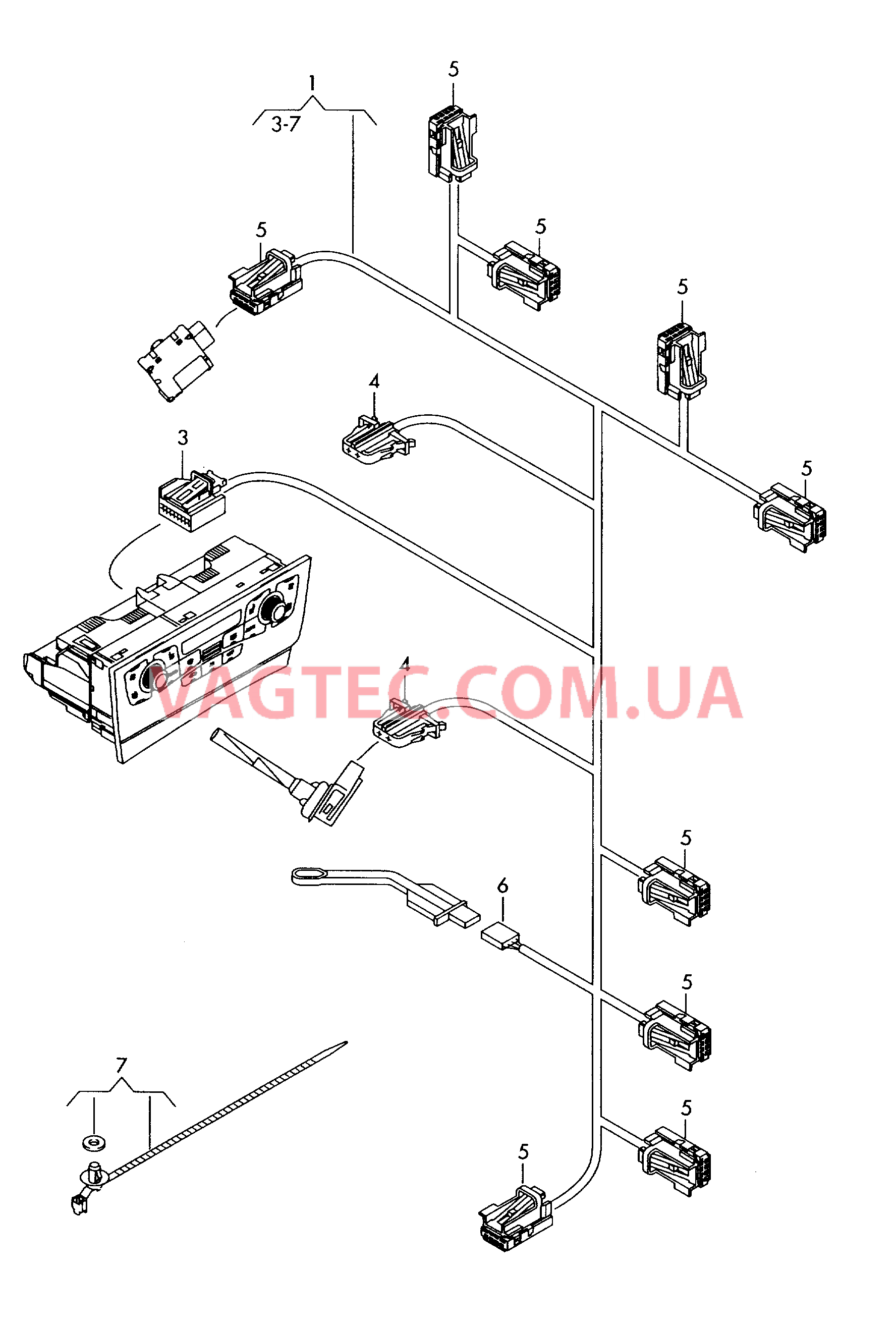 Жгут проводов климат.установк. с электронным управлением  для AUDI A5 2017
