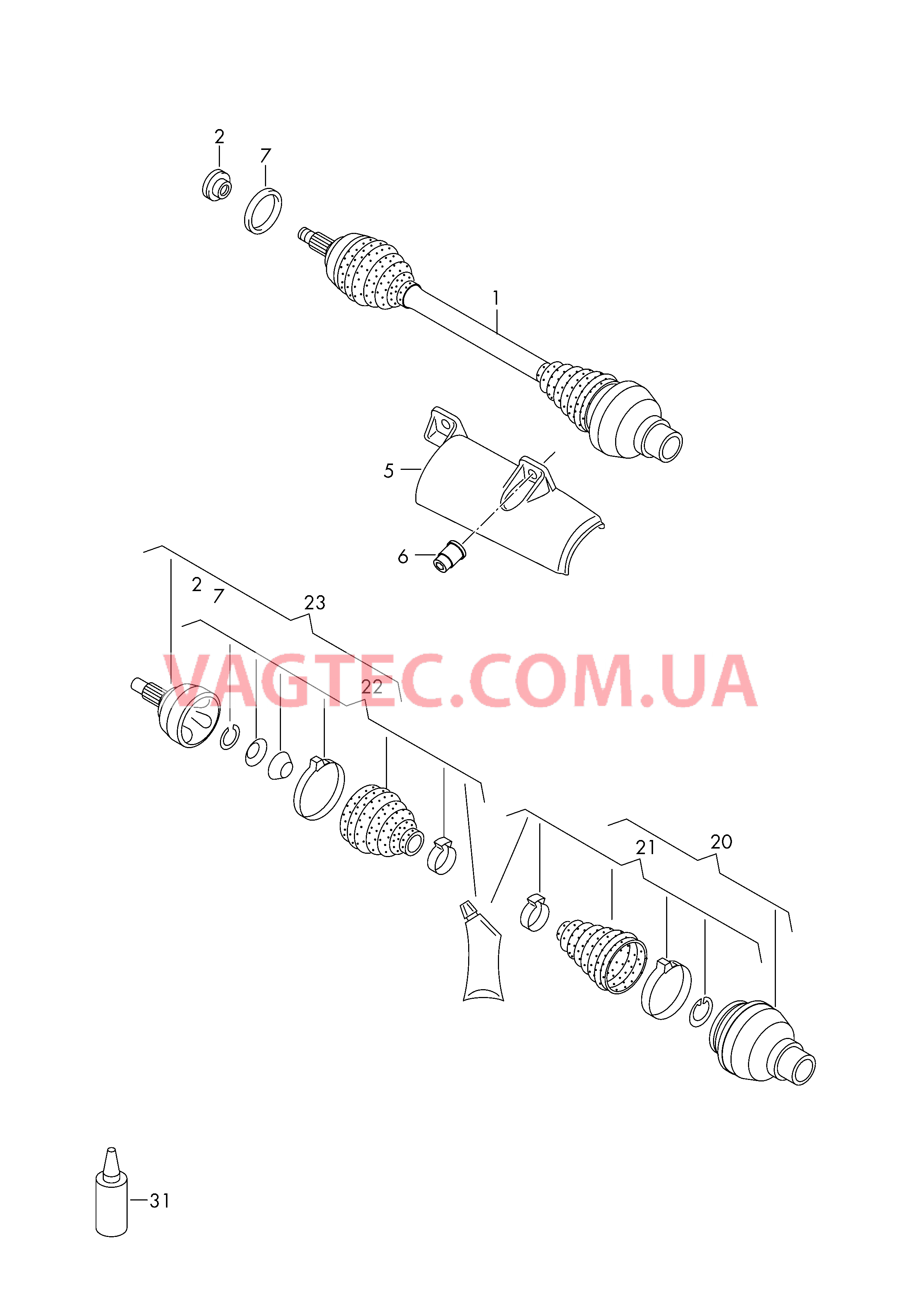 Приводной вал  для AUDI A1 2018