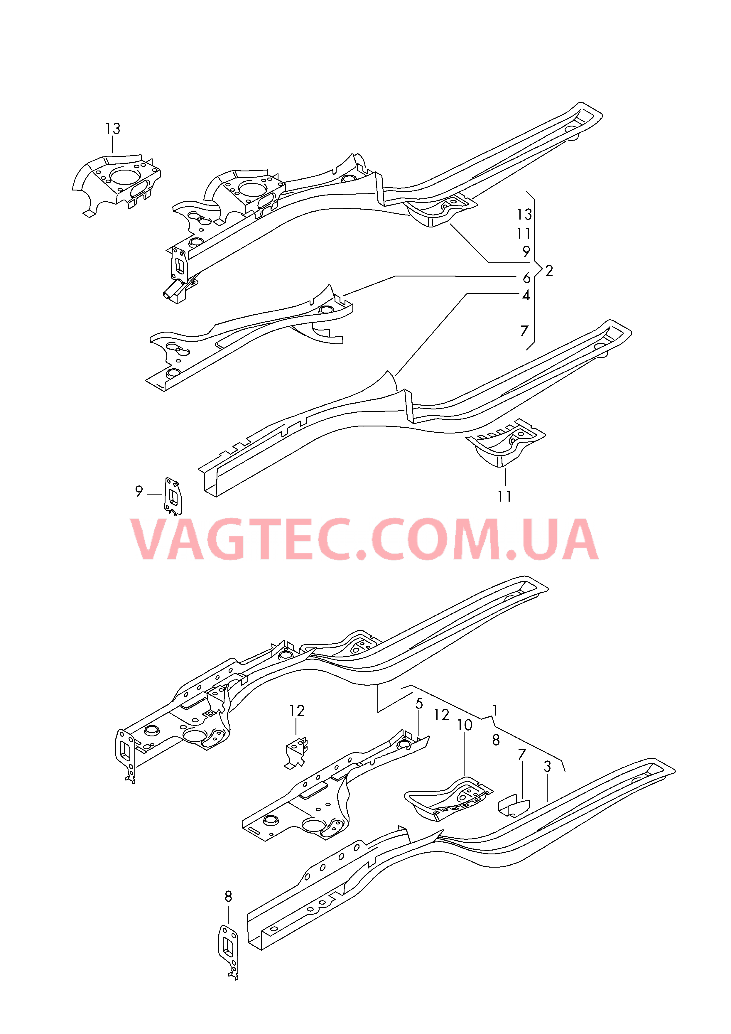 Лонжерон  для AUDI A1 2019