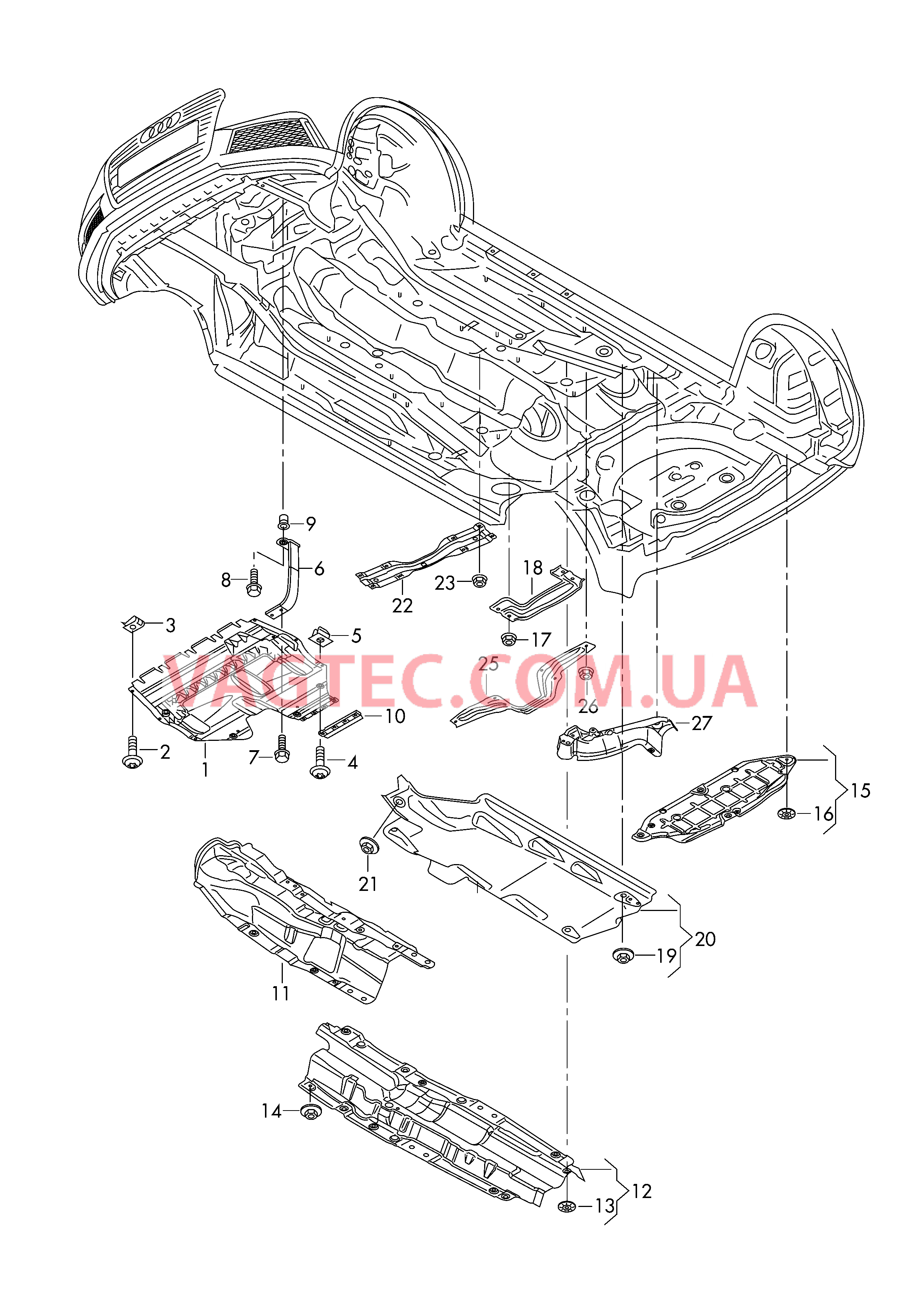 Облицовка днища  для AUDI A1 2015