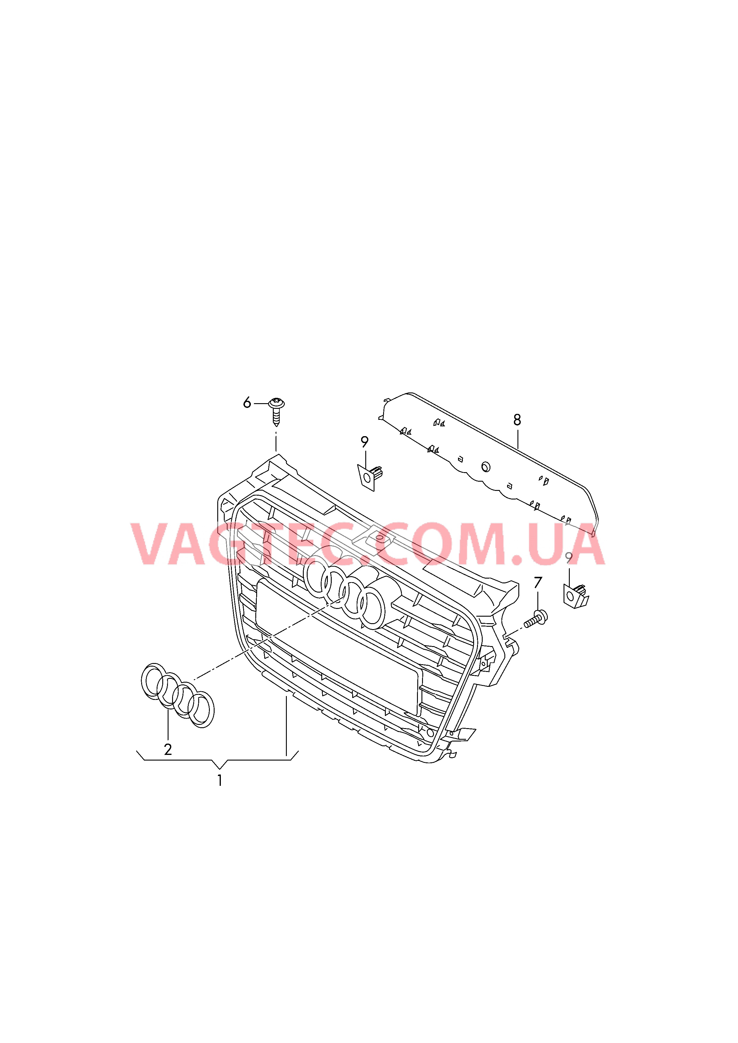 Решётка радиатора  для AUDI A1 2016