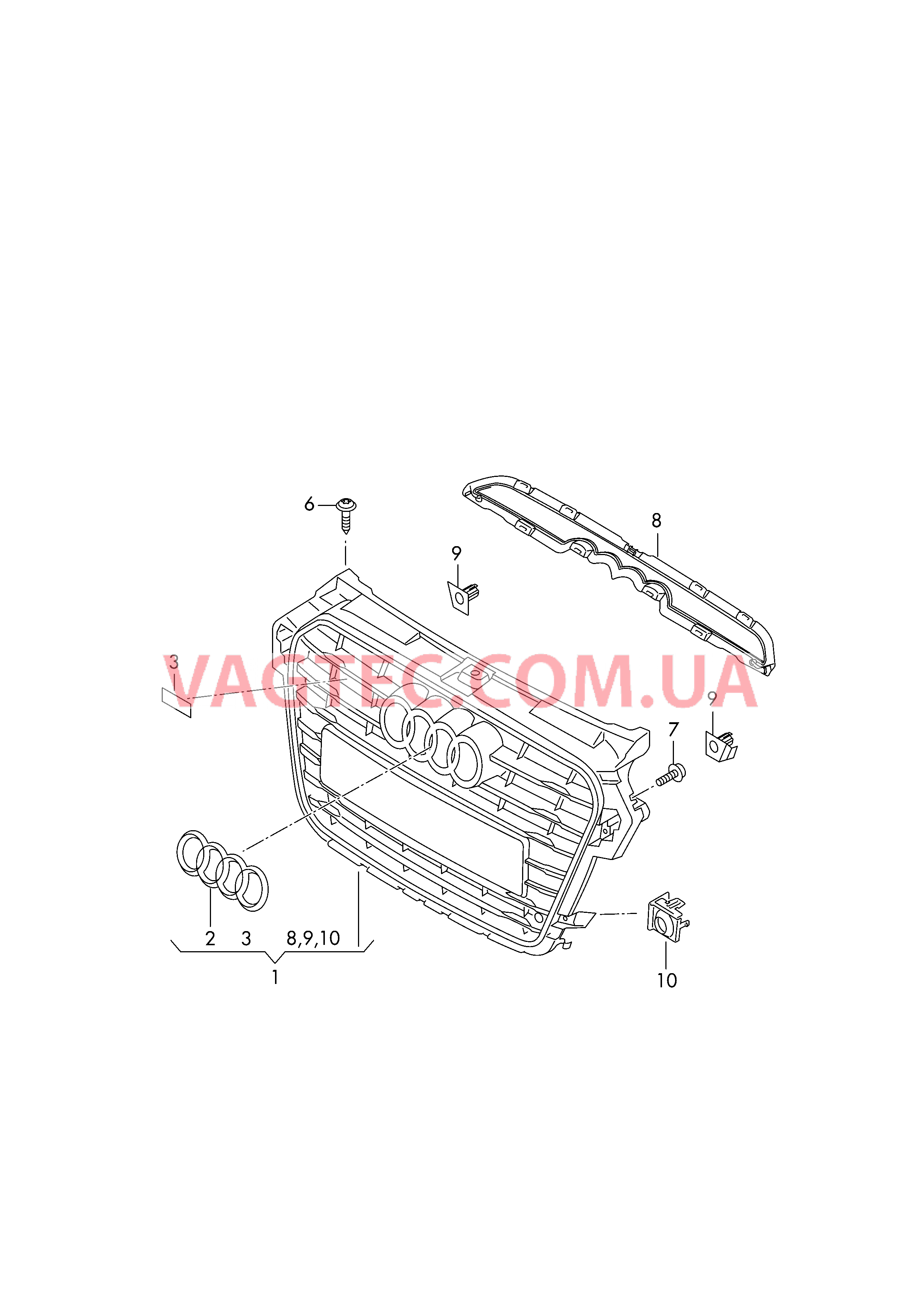 Решётка радиатора  для AUDI A1 2018