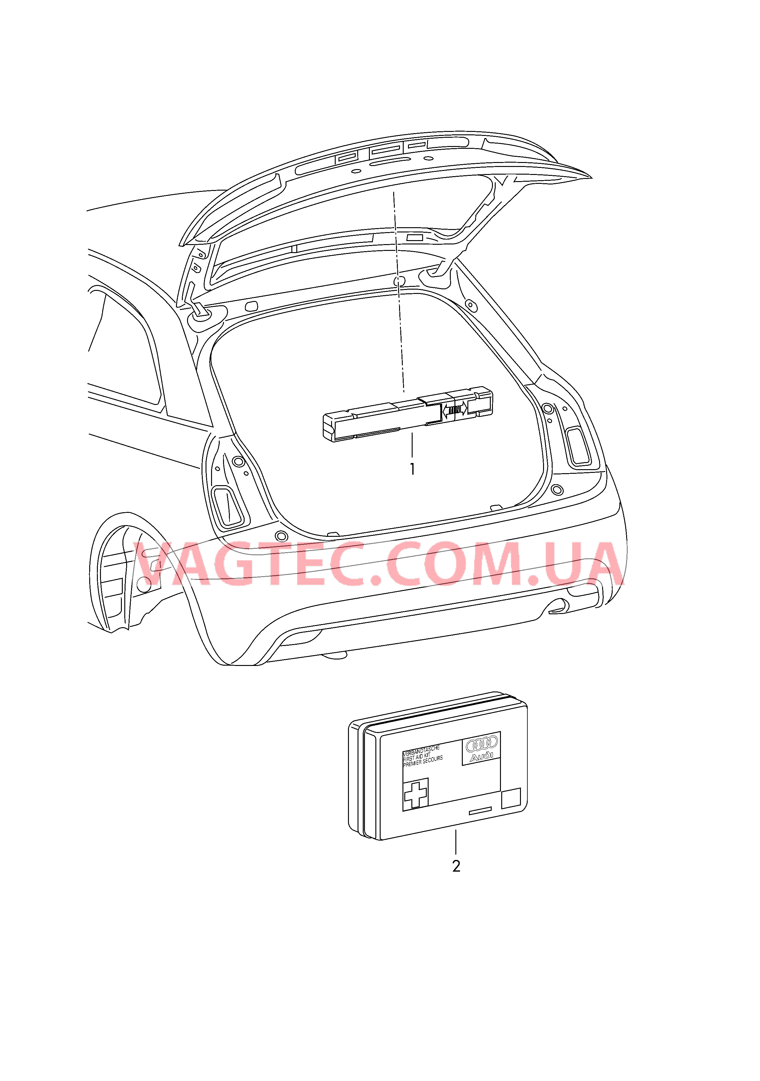 Знак аварийной остановки Аптечка в сумке  для AUDI A1 2015