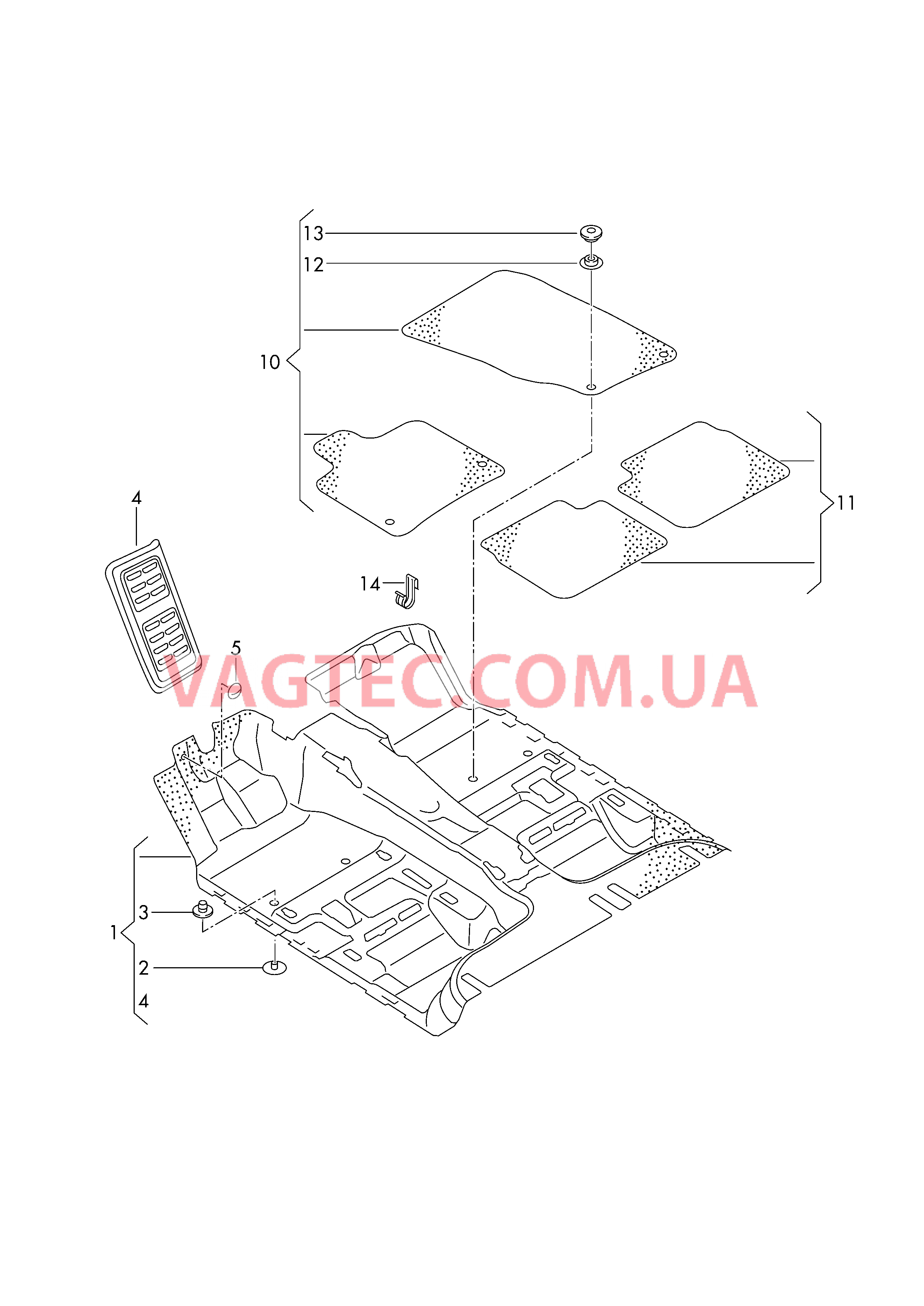 Коврики  для AUDI A1 2015