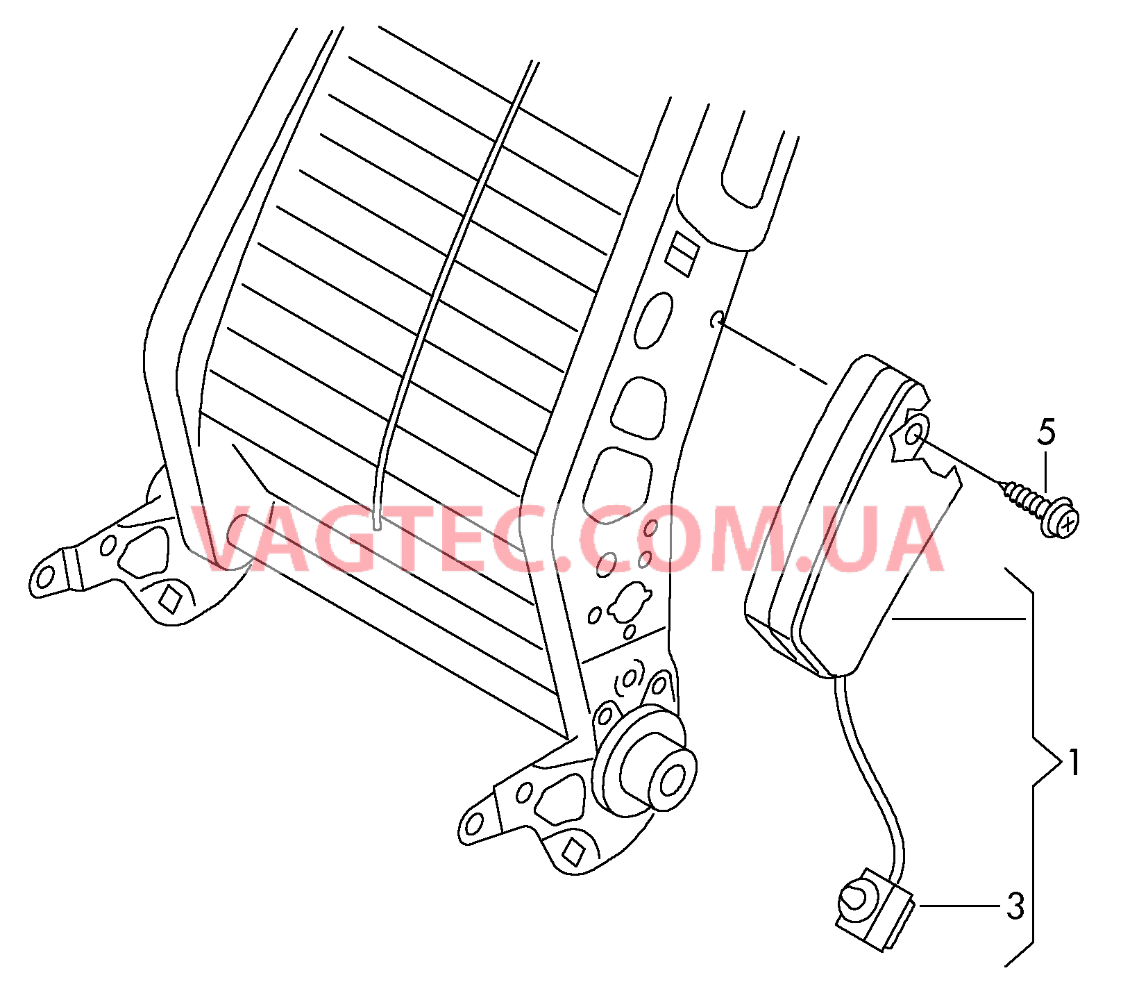 Модуль боковой подушки безоп.  для VOLKSWAGEN Polo 2015-4