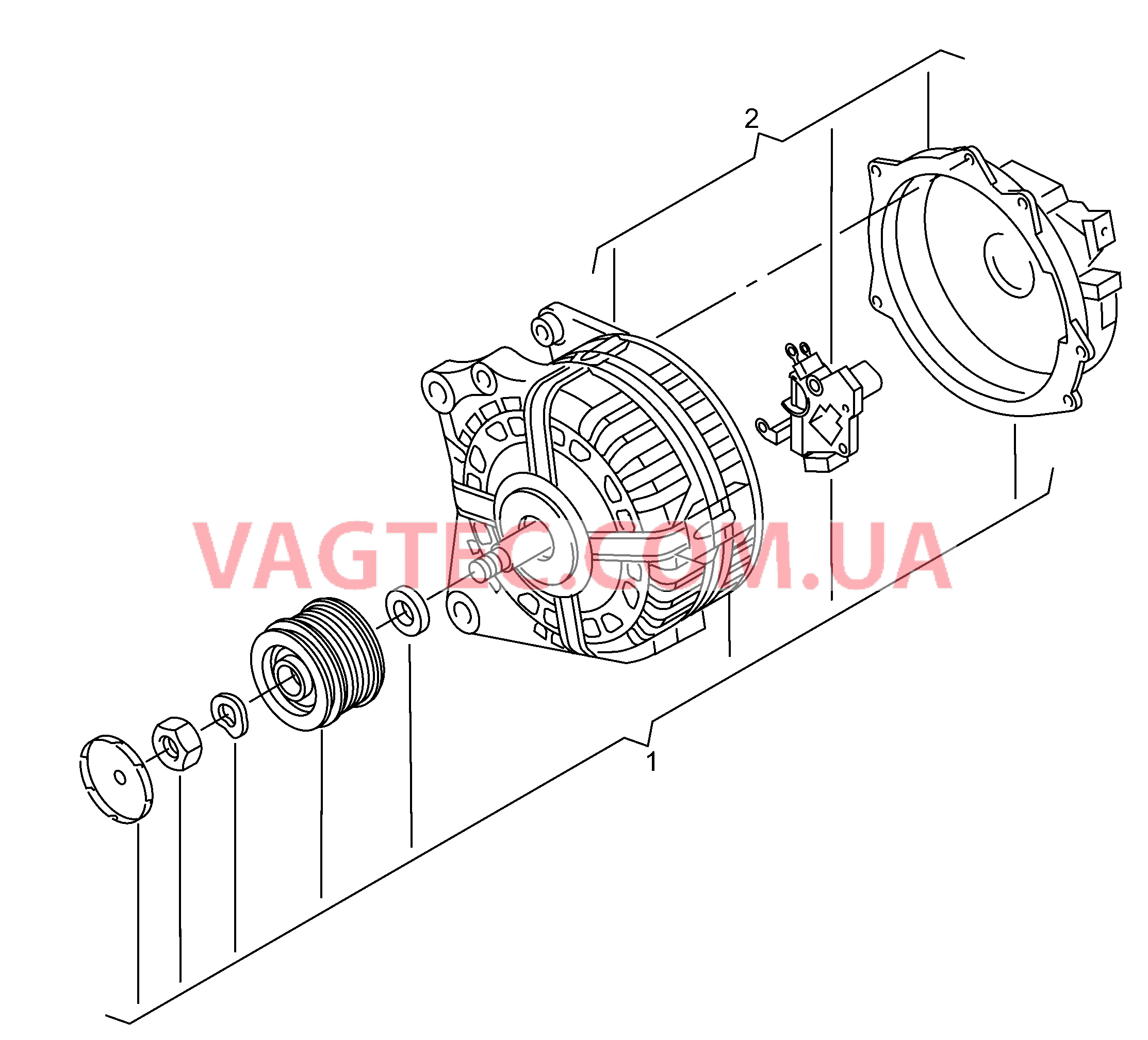 Генератор и детали не в сборе  для AUDI A3 2016