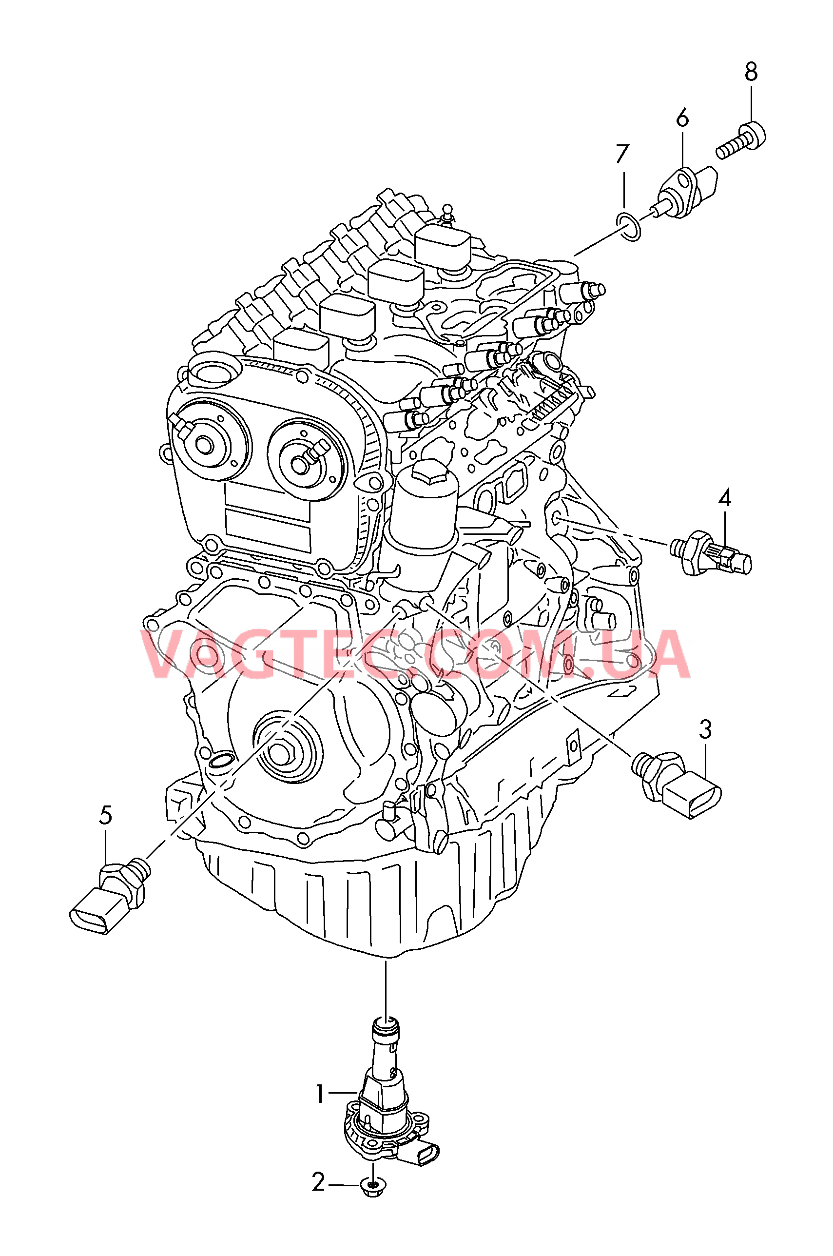 Выключатель и датчик на дв-ле  для AUDI A3 2017