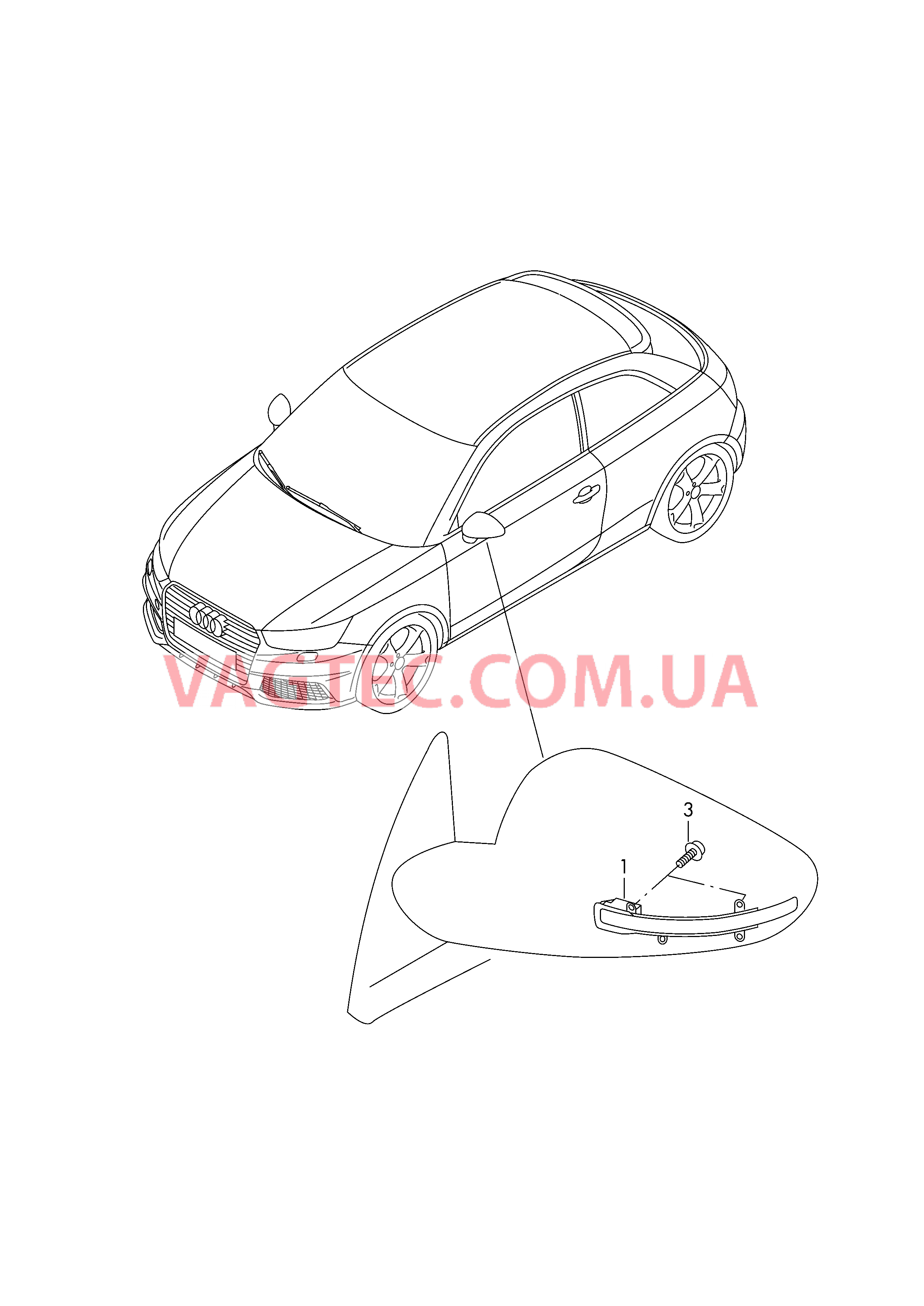 Фонарь указателя поворота Наружные зеркала  для AUDI A1 2017