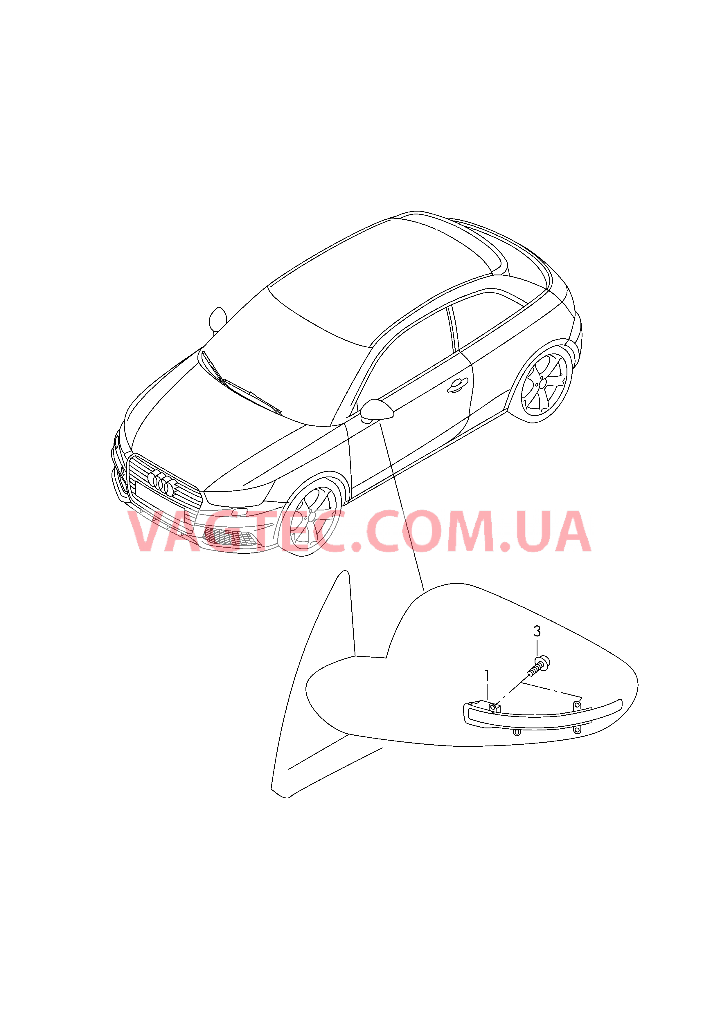 Фонарь указателя поворота Наружные зеркала  для AUDI A1 2019