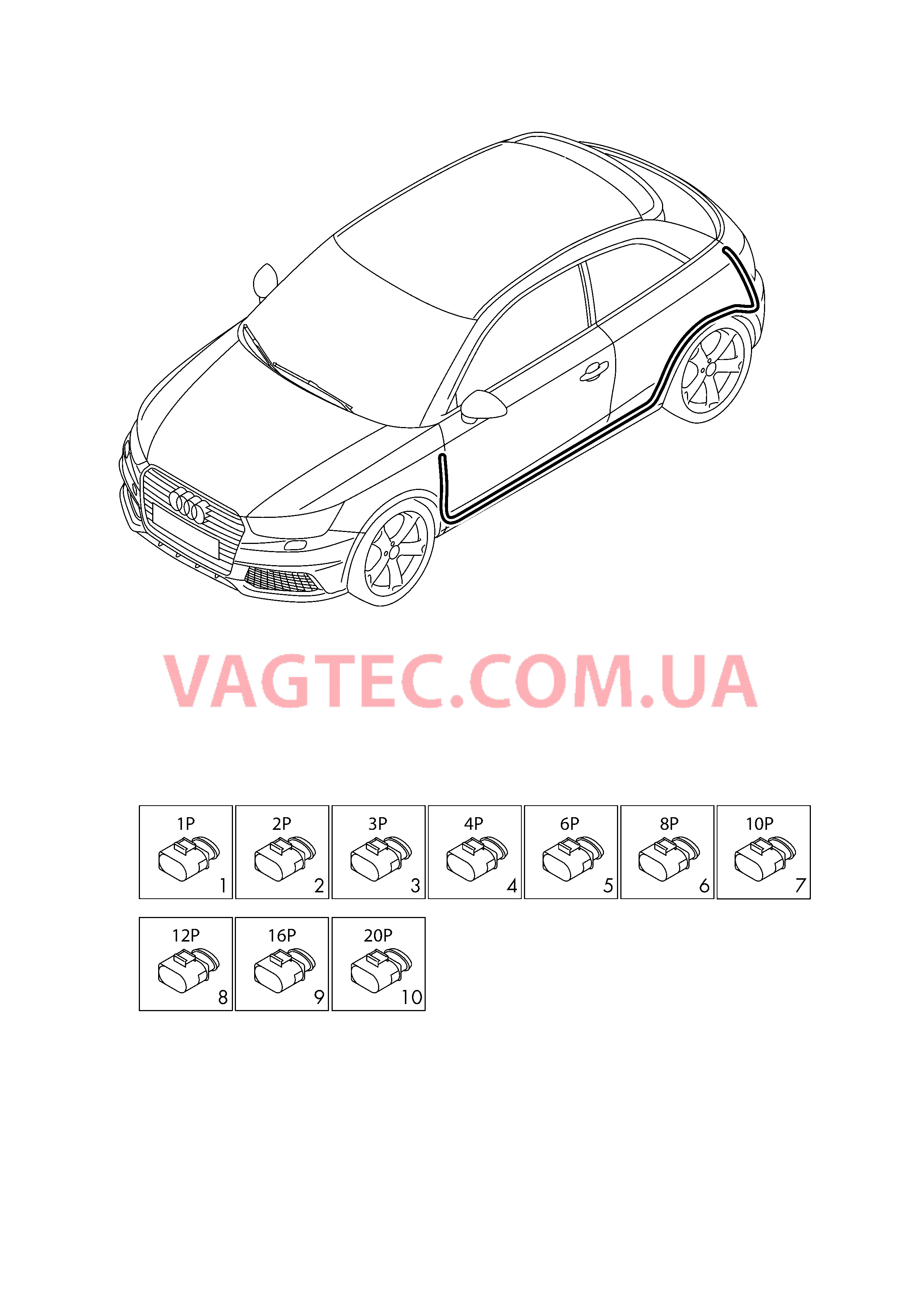 Детали не в сборе Жгут проводов для салона                       Область:  для AUDI A1 2015