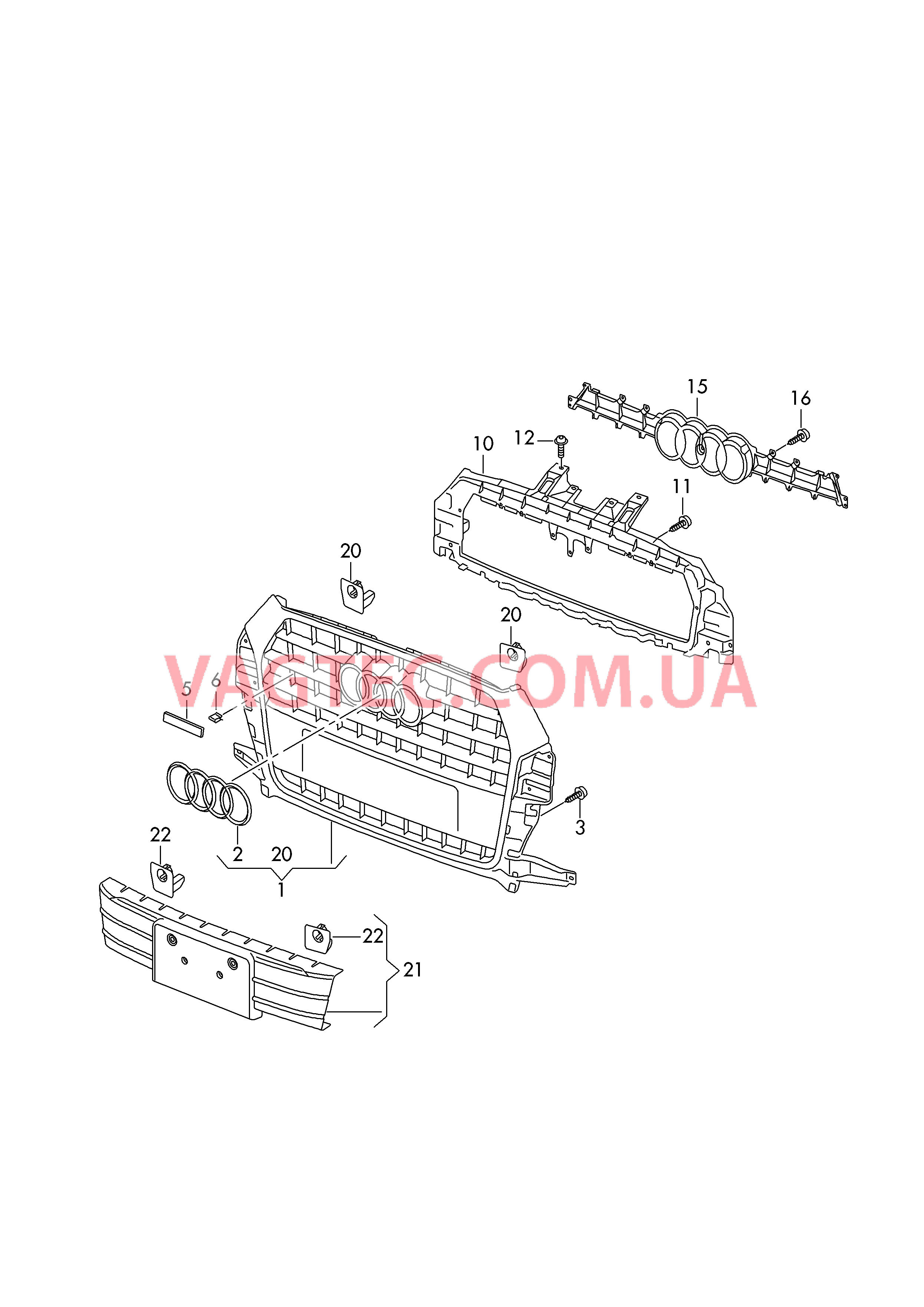 Решётка радиатора  для AUDI Q3 2016