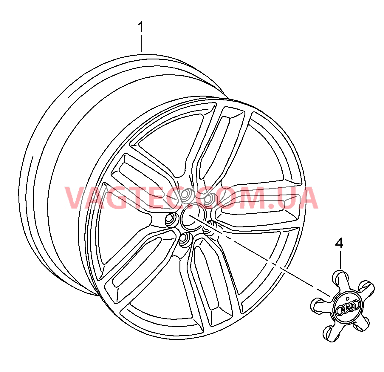 Алюминиевый диск Колпак колеса  для AUDI Q5 2014