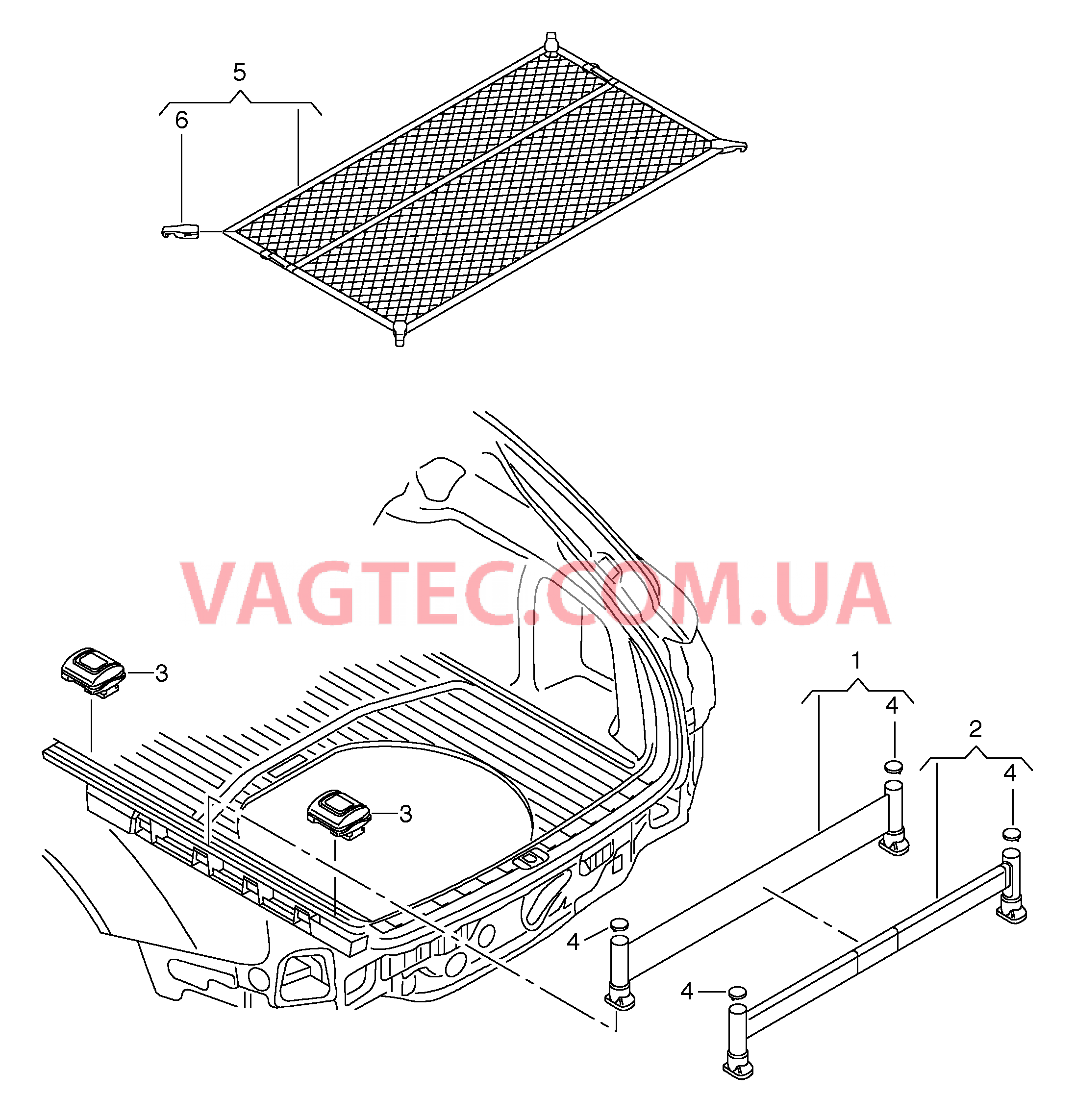 Крепление груза  для AUDI A4 2008-1