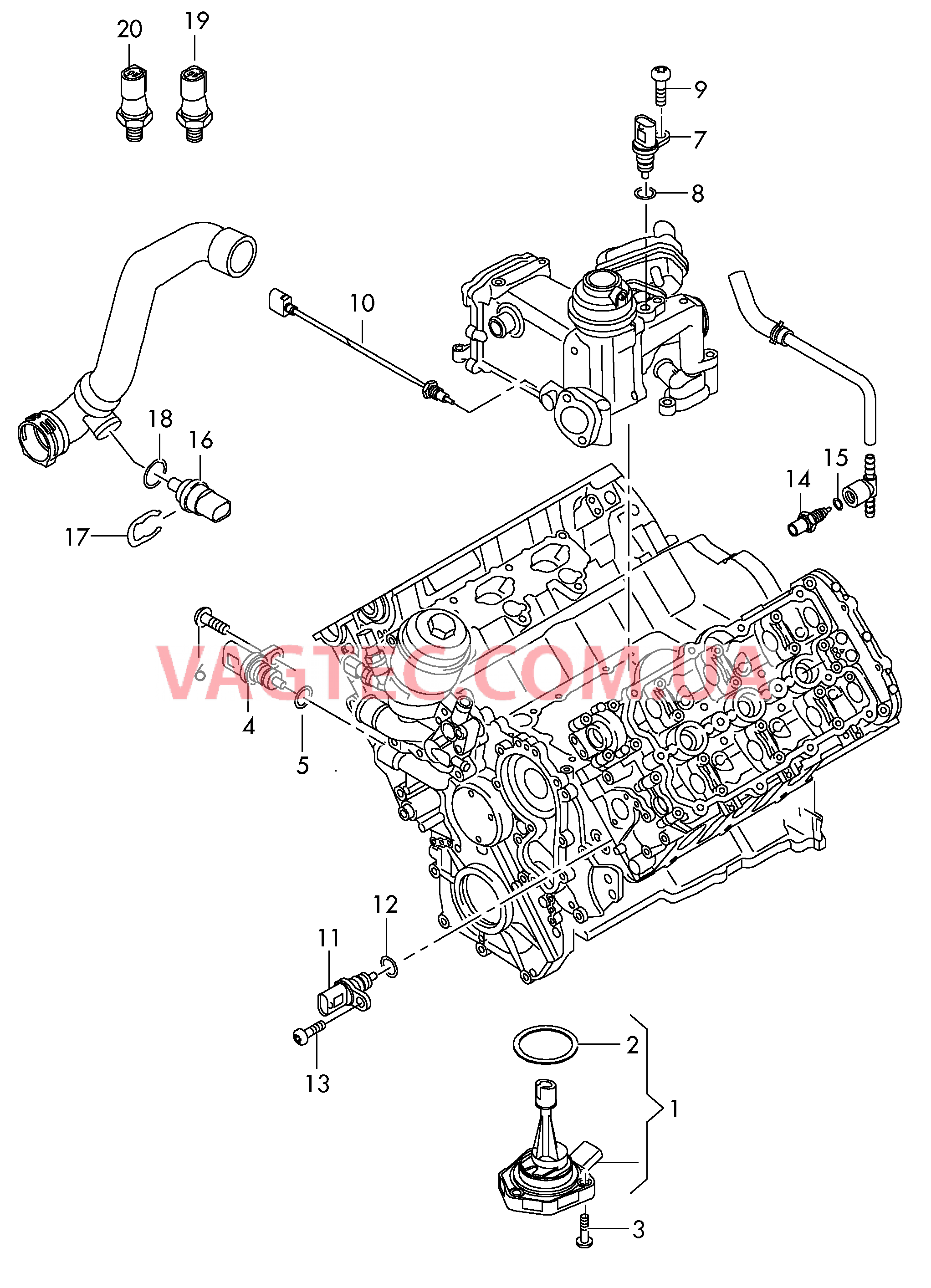 Выключатель и датчик на двигателе и коробке передач  для AUDI A8Q 2010-1