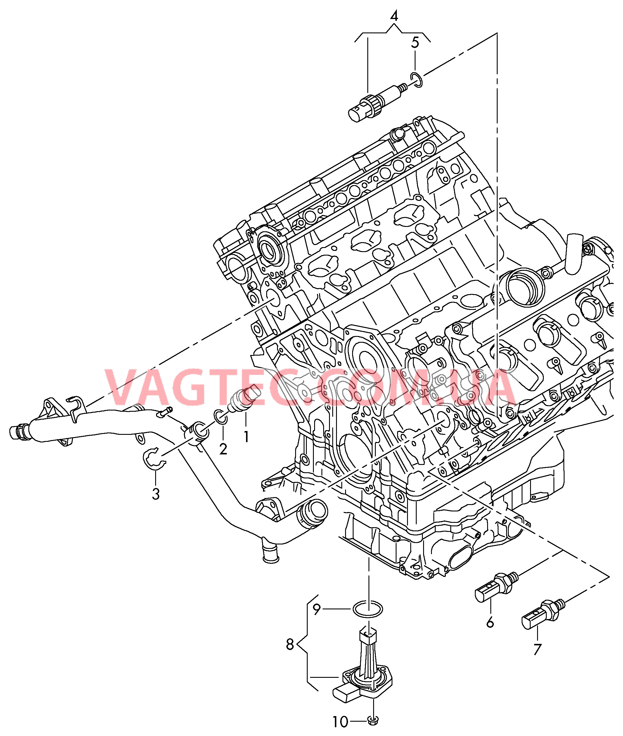 Выключатель и датчик на двигателе и коробке передач  для AUDI A8Q 2010-1