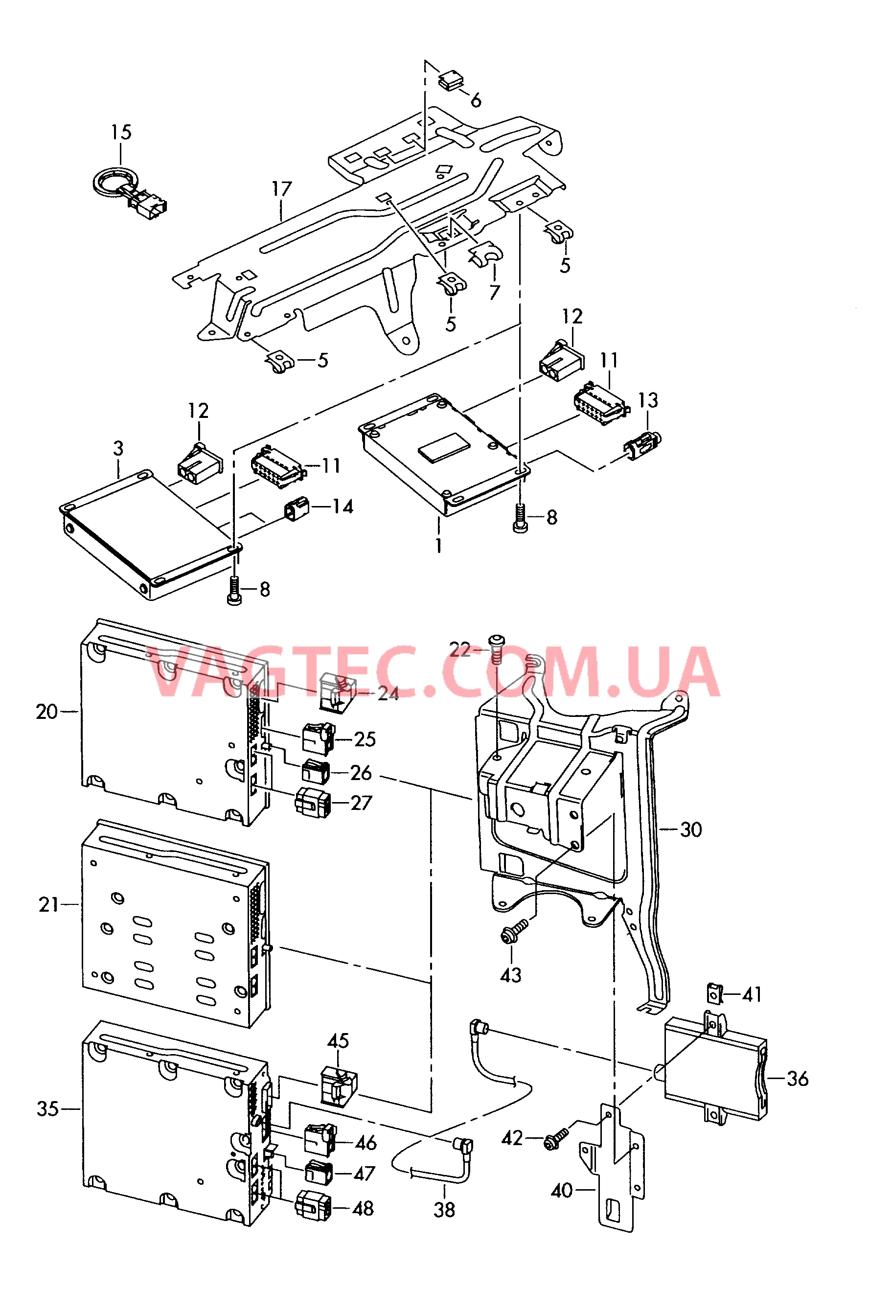  AUDI Q7 Электродетали для цифровых магнитолы/TV-приемника  для AUDI Q7 2008