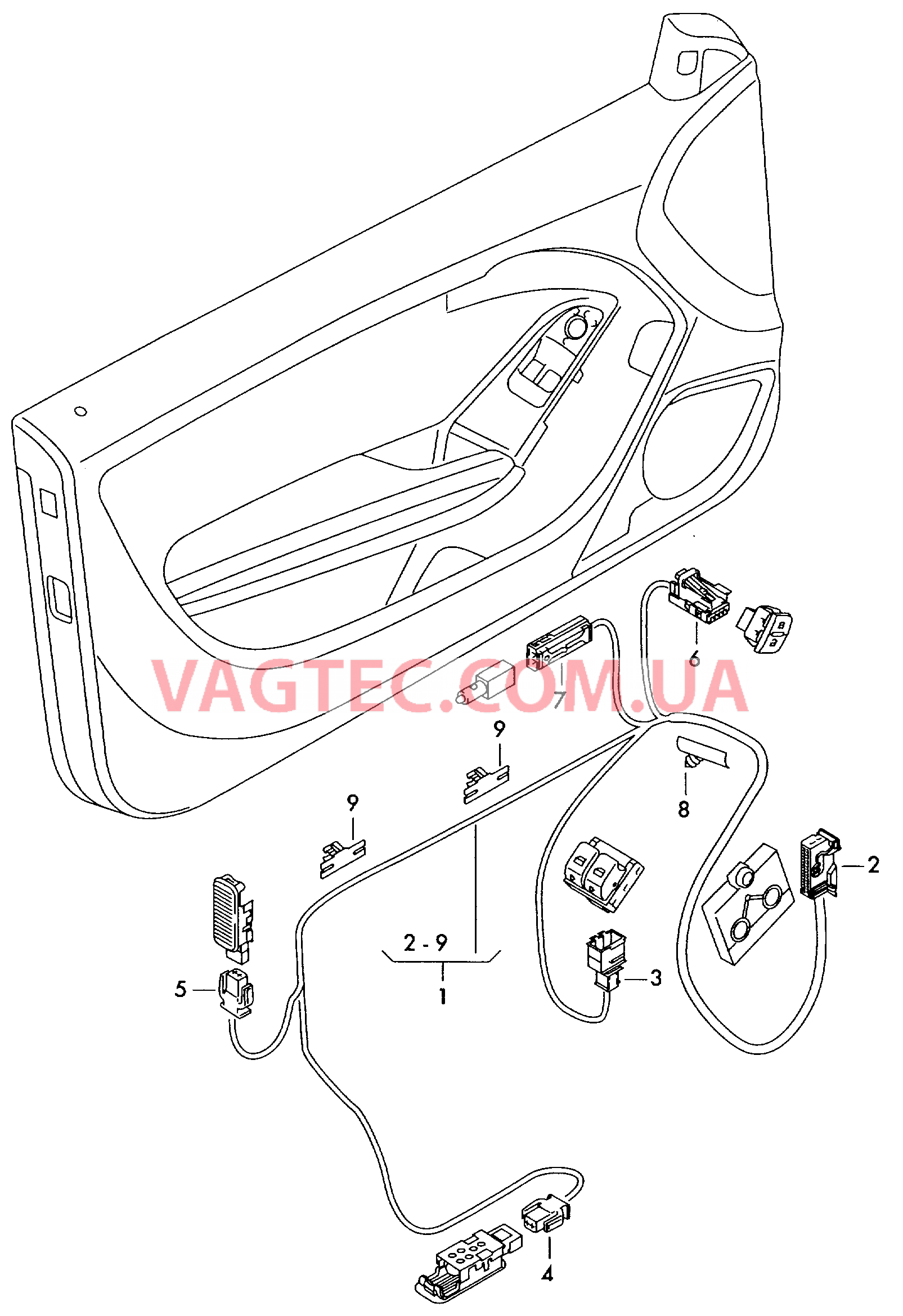 Жгут проводов для обшивки двери  Детали не в сборе  для AUDI RS4 2016