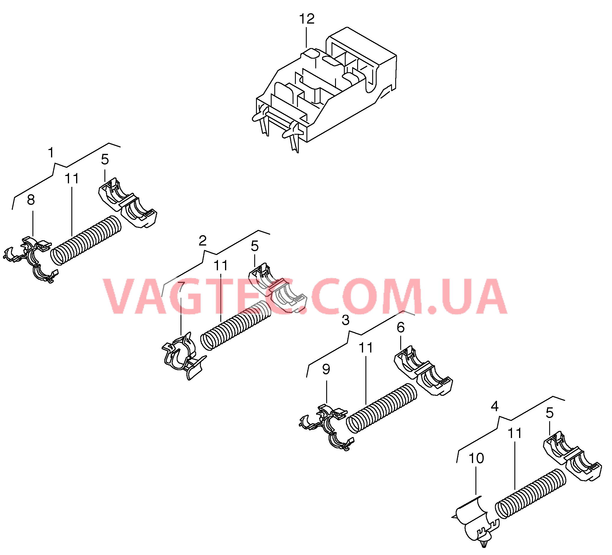 Крепёжные детали Жгут проводов сиденьяс электрорегулировкой    для AUDI A4Q 2015