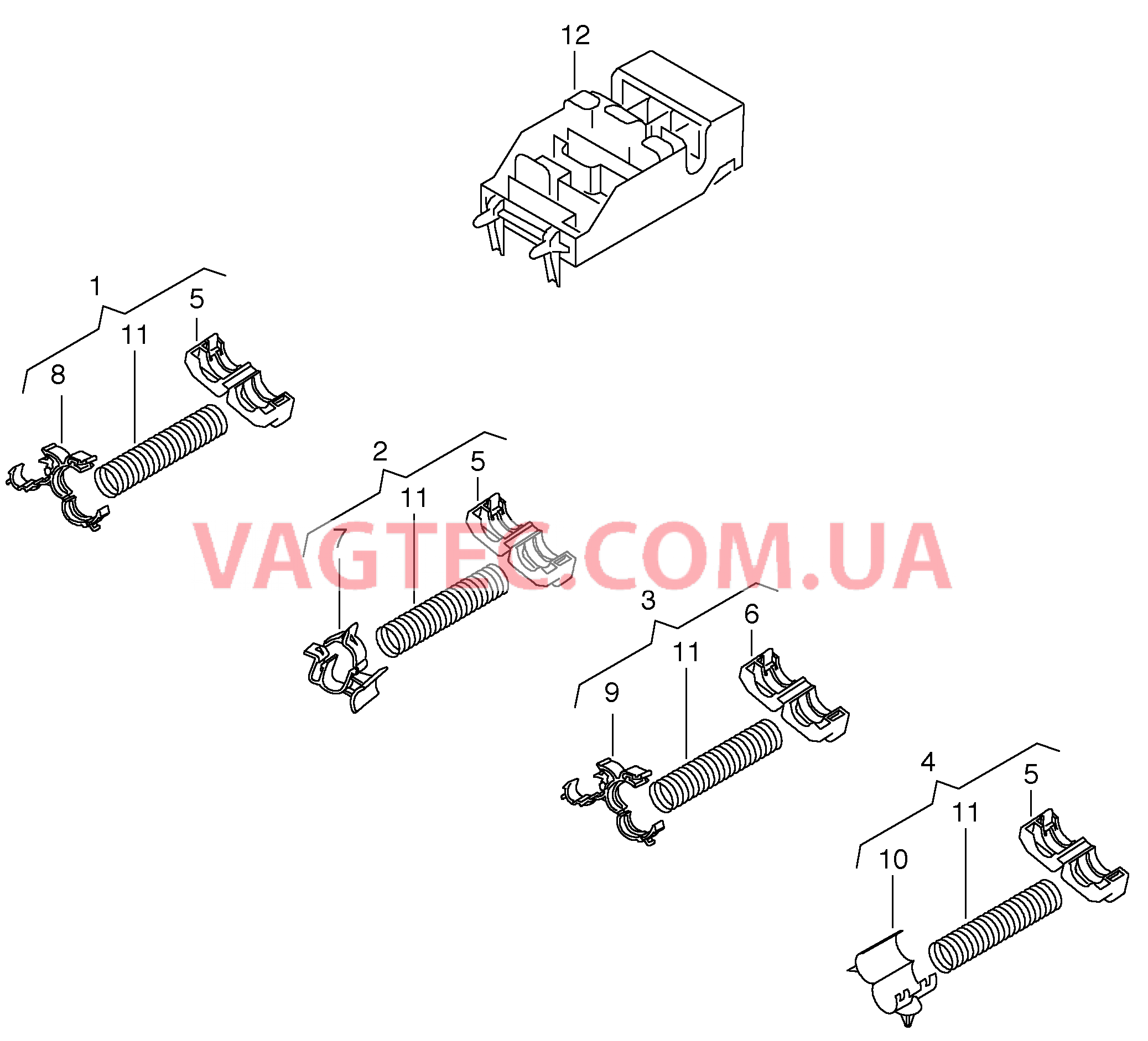 Крепёжные детали Жгут проводов сиденьяс электрорегулировкой    для AUDI A4 2014