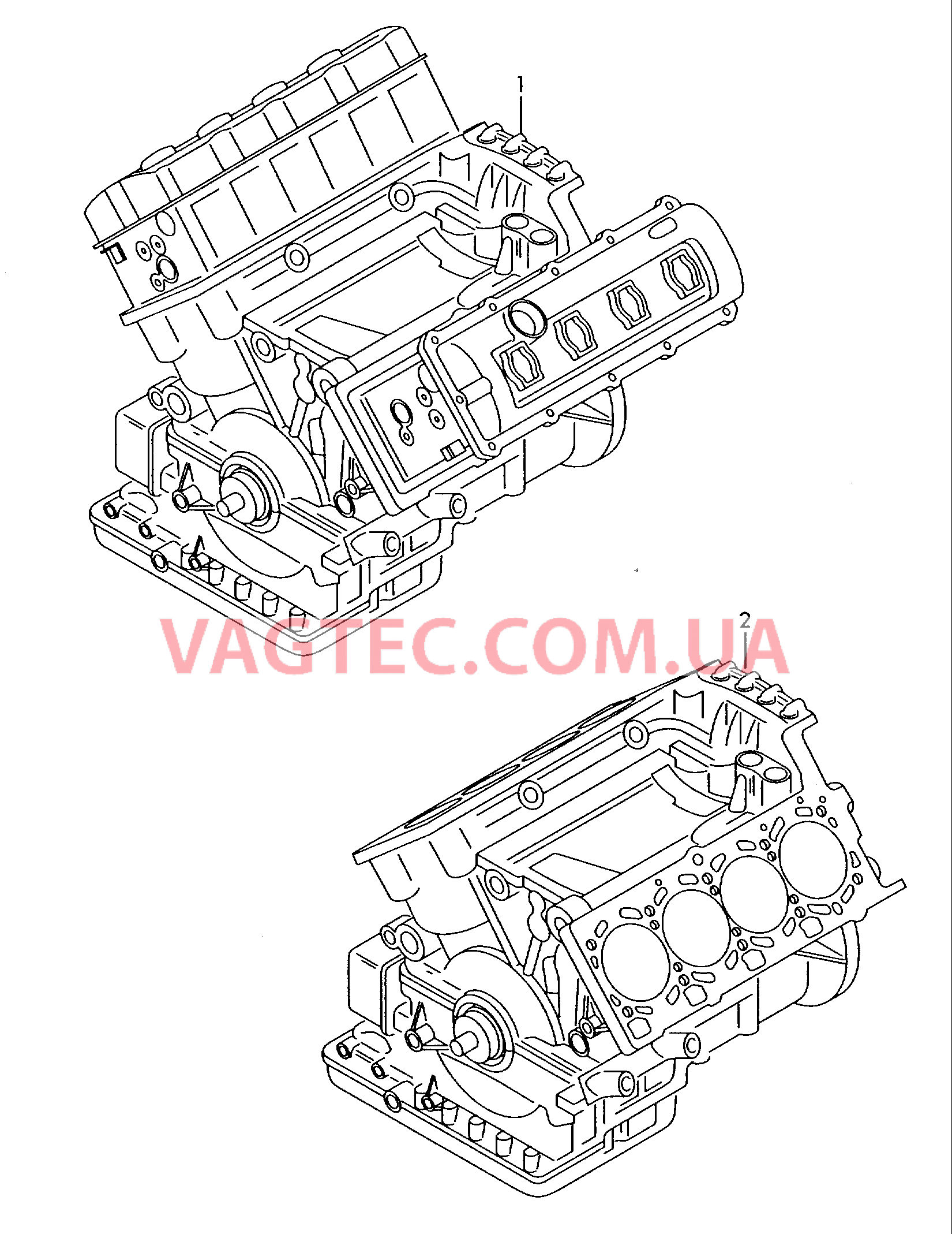 Двигатель с ГБЦ  для VOLKSWAGEN Touareg 2018