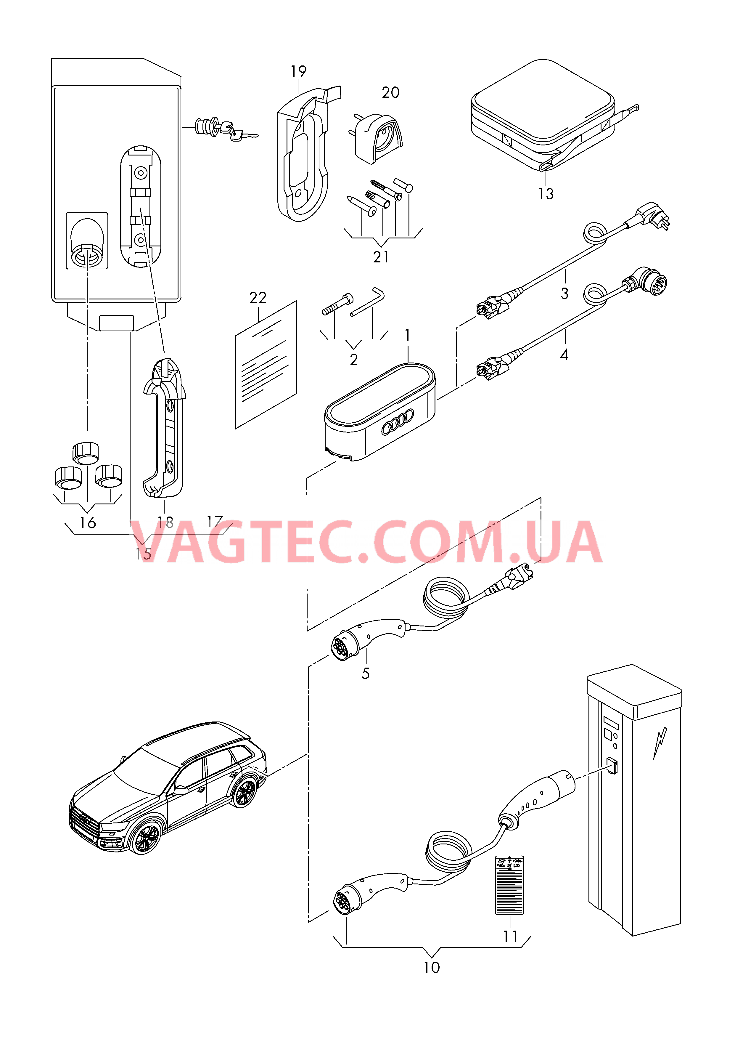 Зарядное устройство  для AUDI Q7 2017