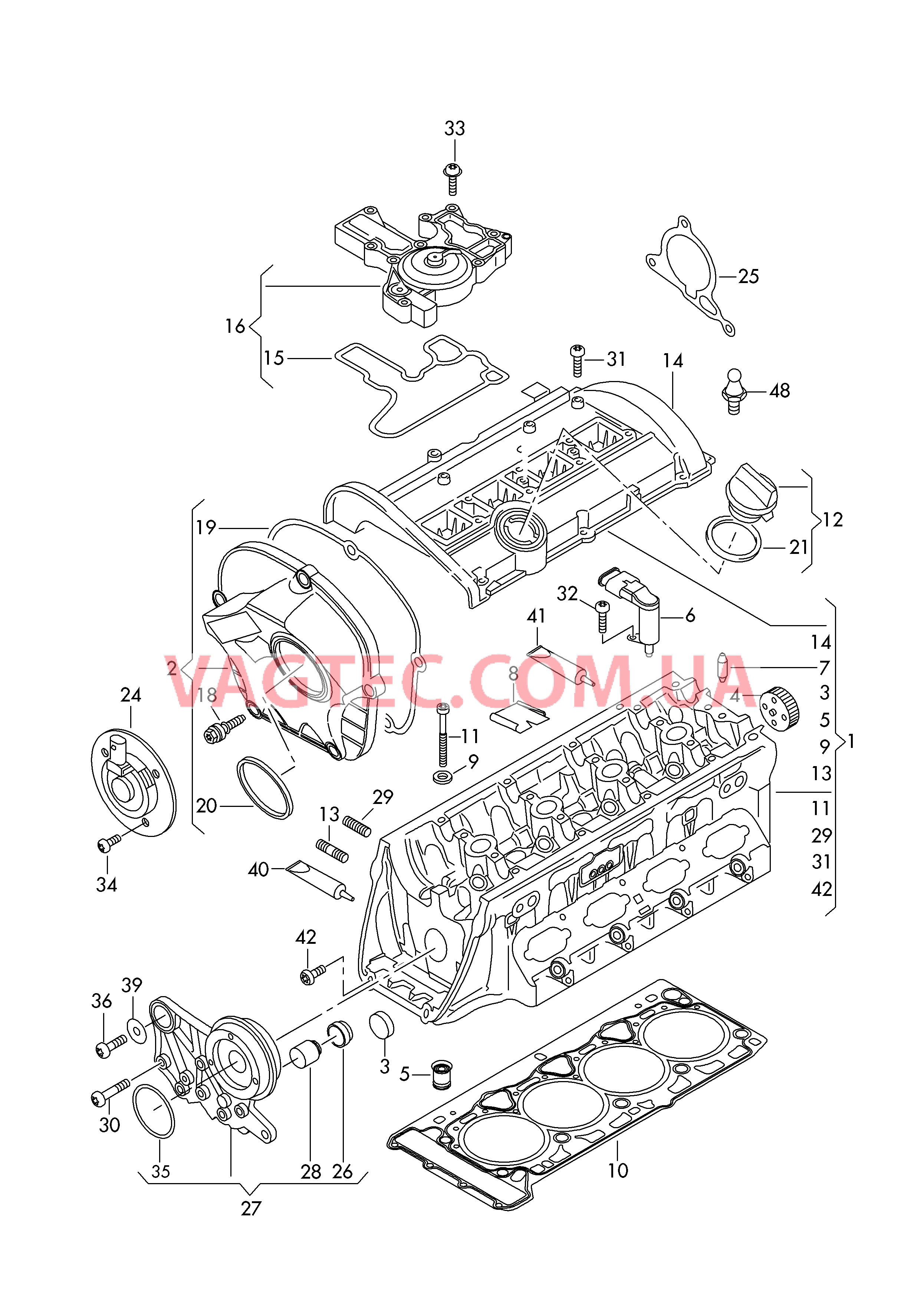 Головка блока цилиндров Крышка ГБЦ  для AUDI A4 2009