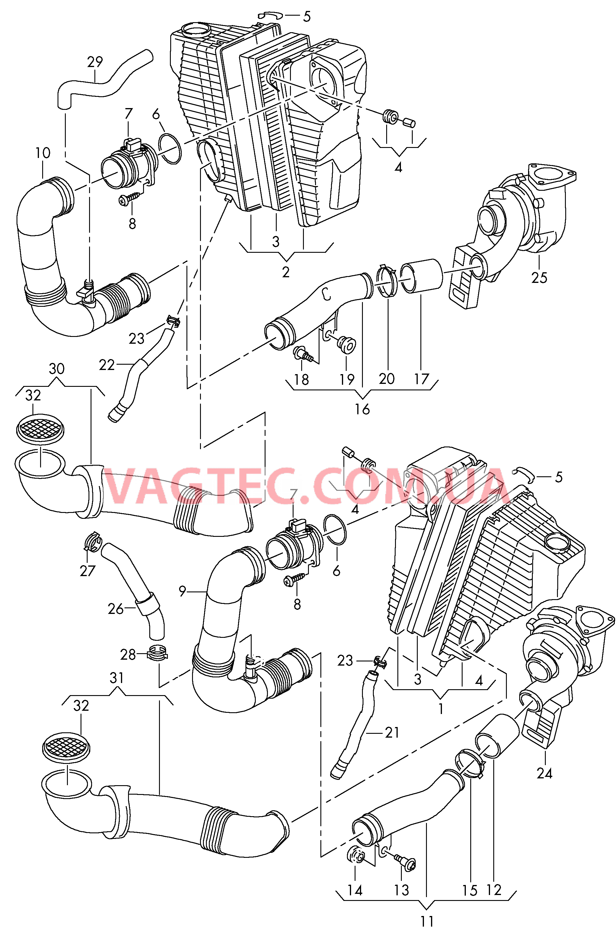 Возд. фильтр с сопутств. деталями AUDI Q7    AUDI Q7 Расходомер воздуха  для AUDI Q7 2007